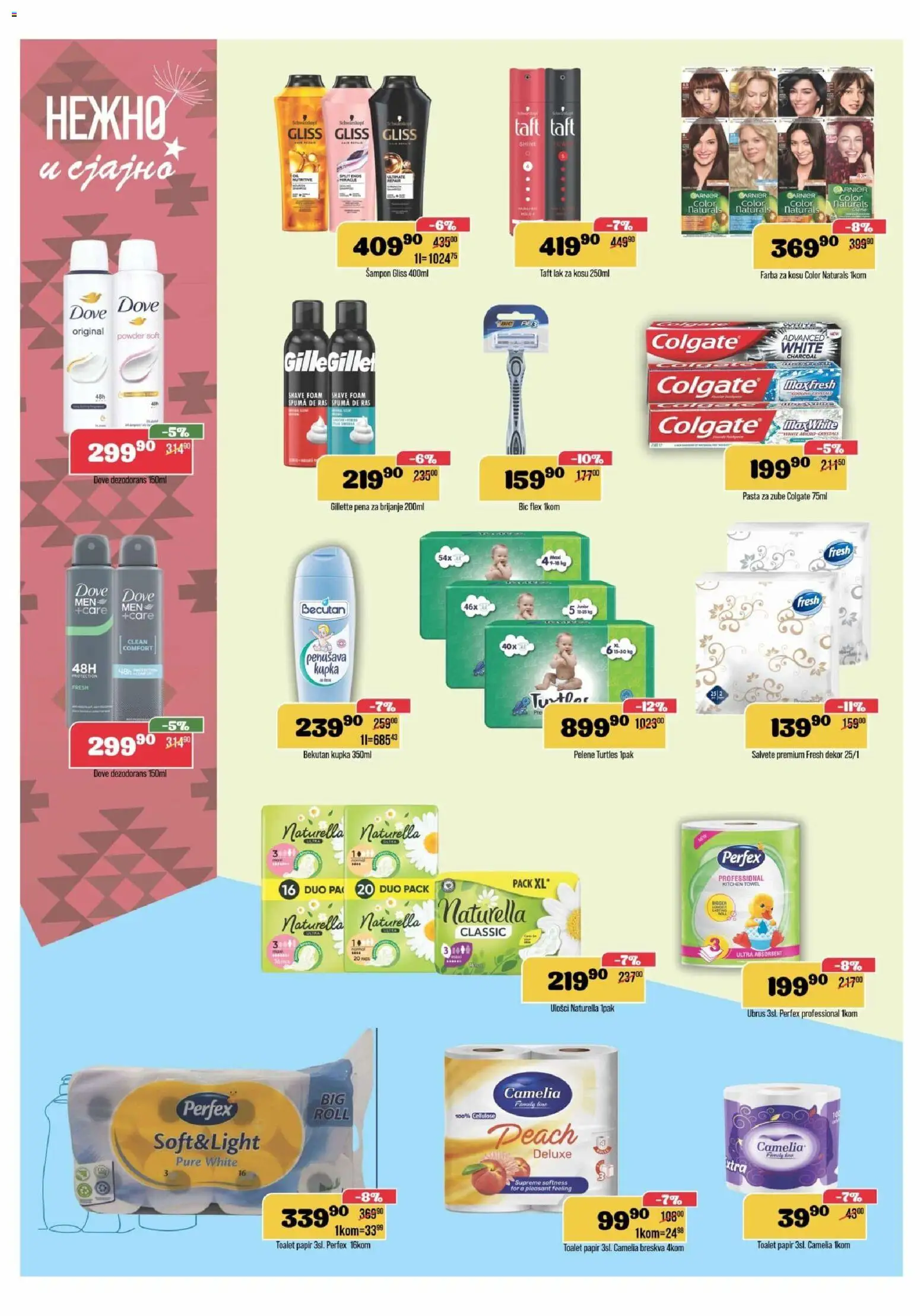 Europrom katalog - važi od 05.11.2025 | Strana: 10 | Proizvode: Colgate, Lak za kosu, Dove, Pelene