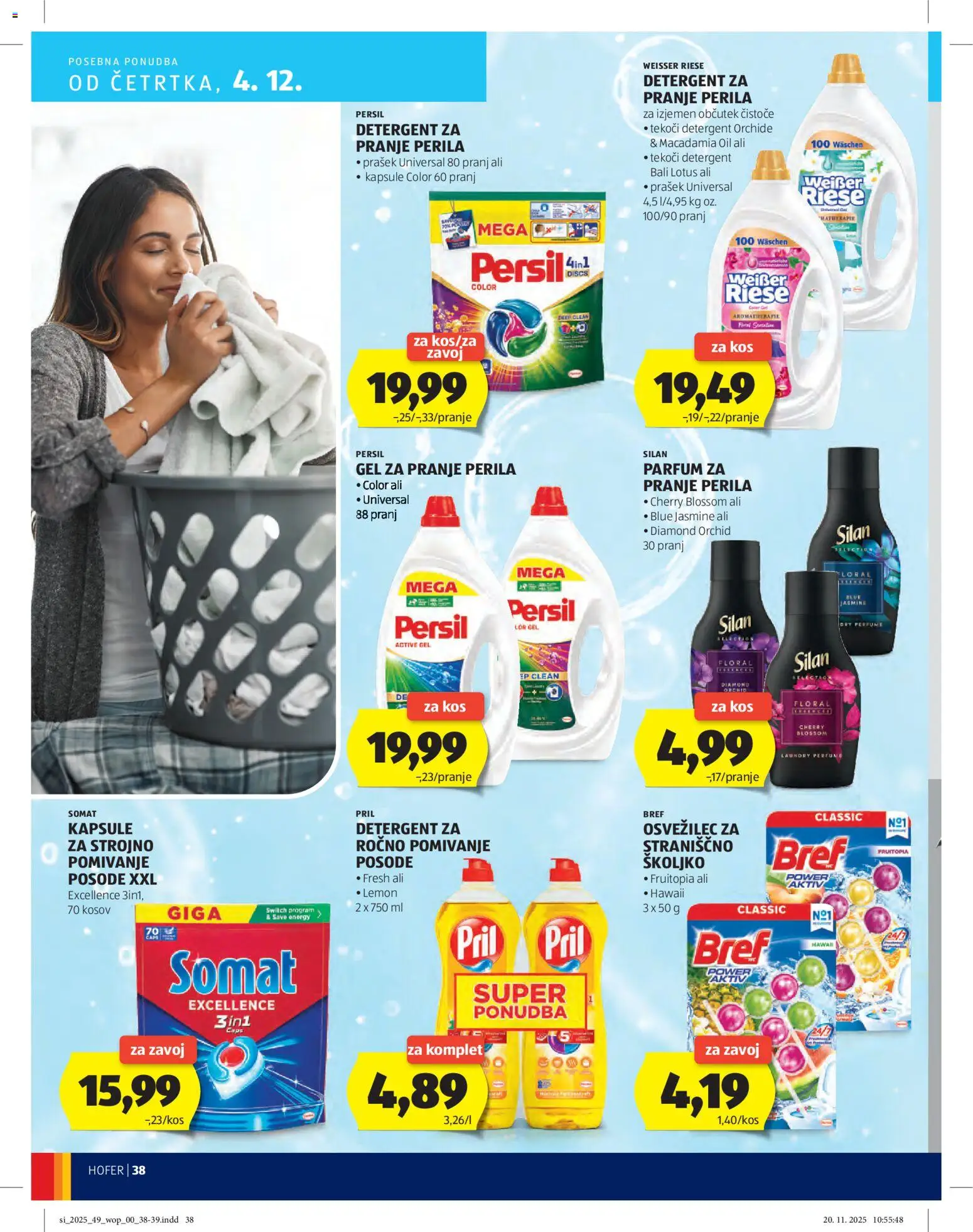 Hofer SI katalog | vrijedi od 27.11.2025 | Stranica: 38 | Proizvodi: Somat, Persil, Weisser Riese