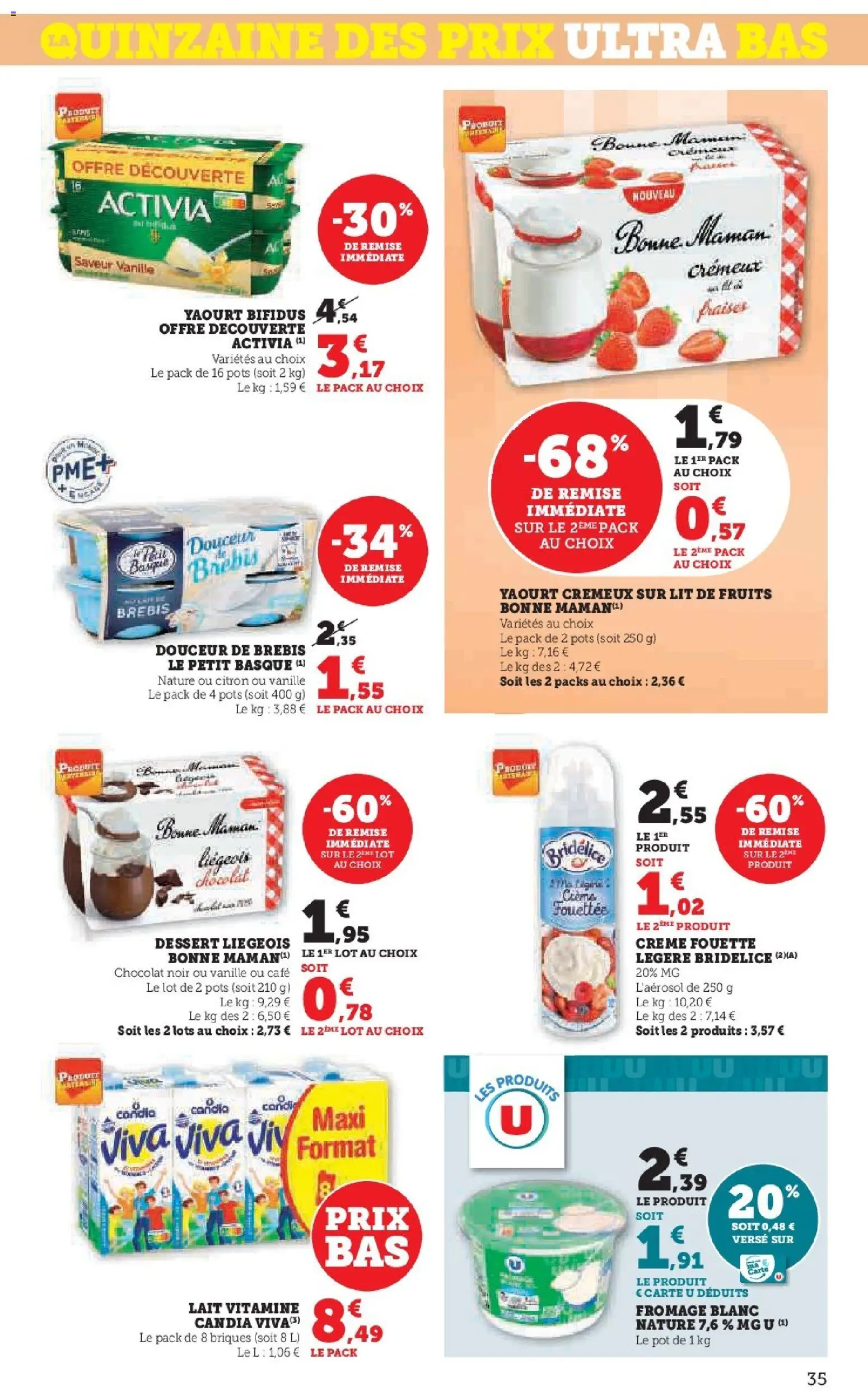 {H1} | Page: 35 | Produits: Citron, Fromage, Chocolat, Crème