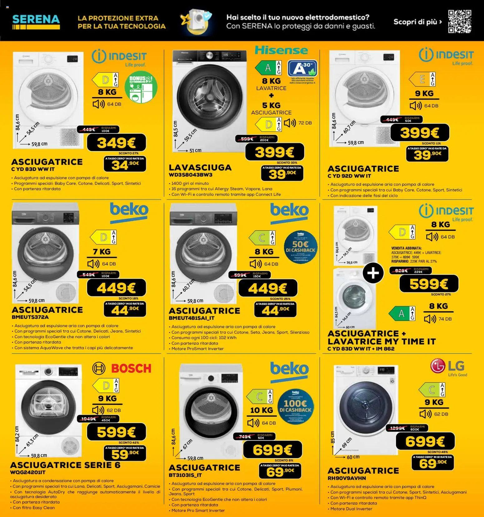Volantino Euronics del 26.11.2025 | Pagina: 31 | Prodotti: Lavasciuga, Lavatrice, Asciugatrice