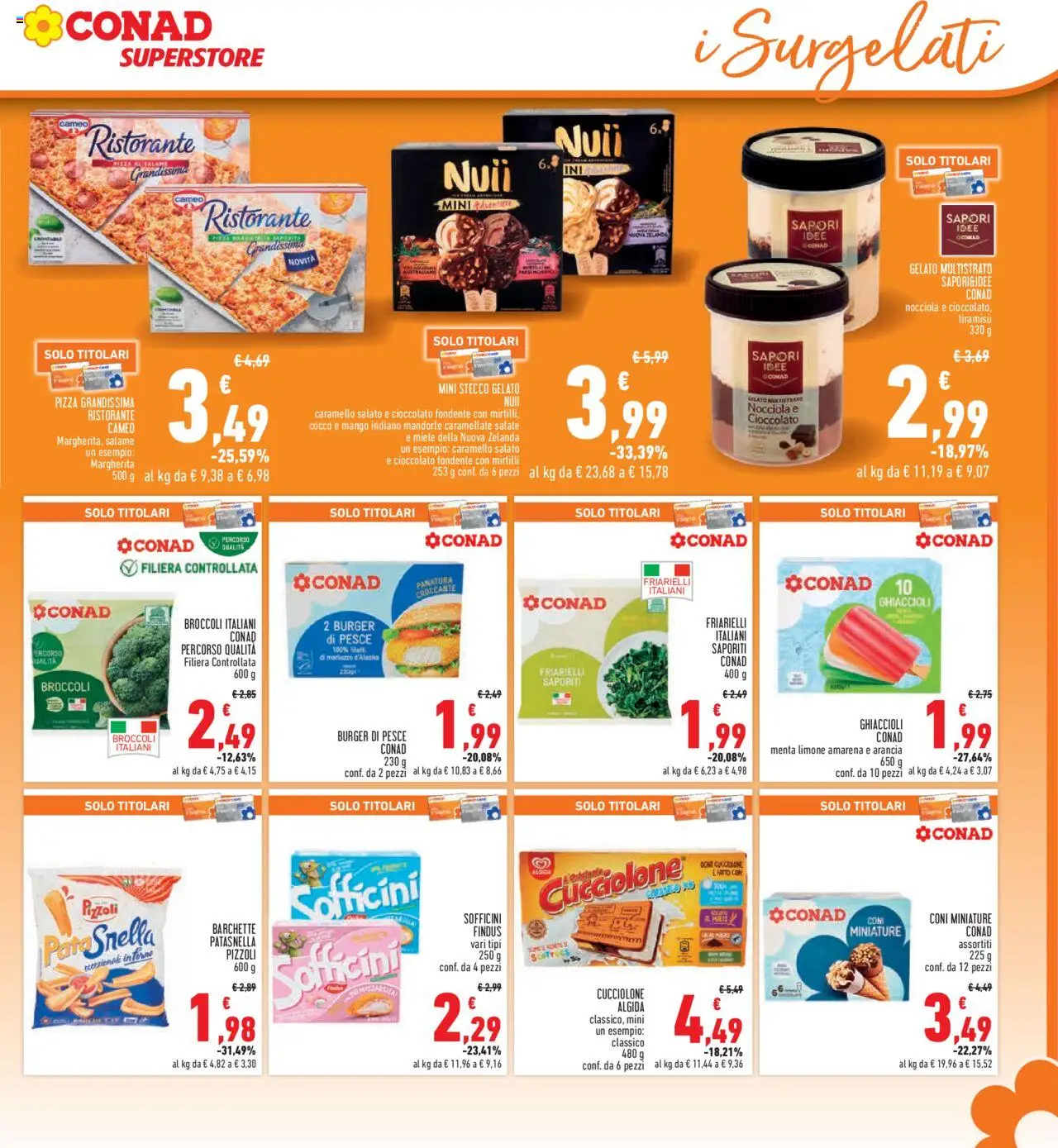 Volantino Conad del 28.08.2025 | Pagina: 15 | Prodotti: Ghiaccioli, Gelato, Mandorle, Amarena