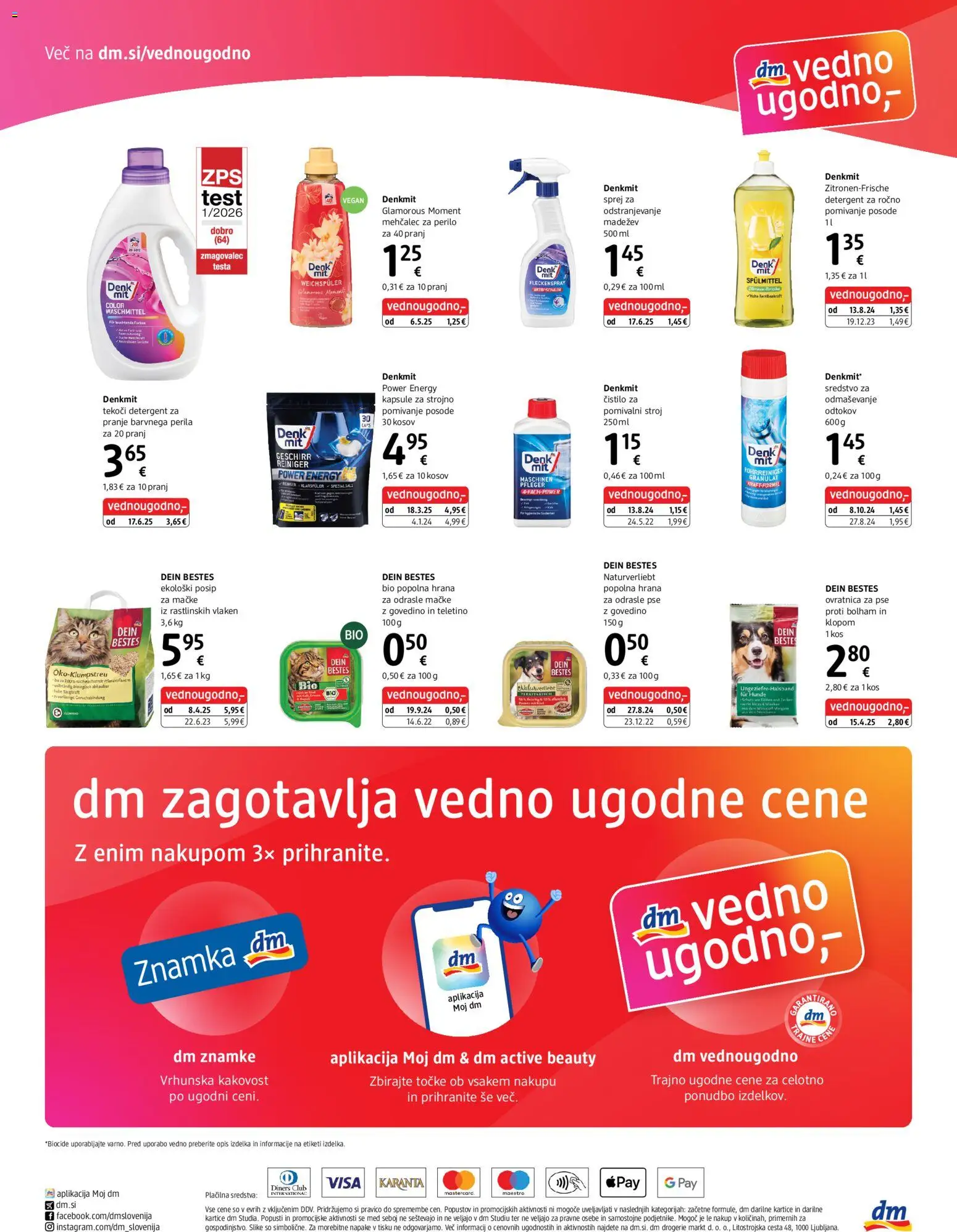 Novi DM Drogerie Markt katalog ponudbe – veljaven od 20.04.2026 | Stran: 4 | Izdelki: Mehčalec, Pomivalni stroj, Kos, Detergent