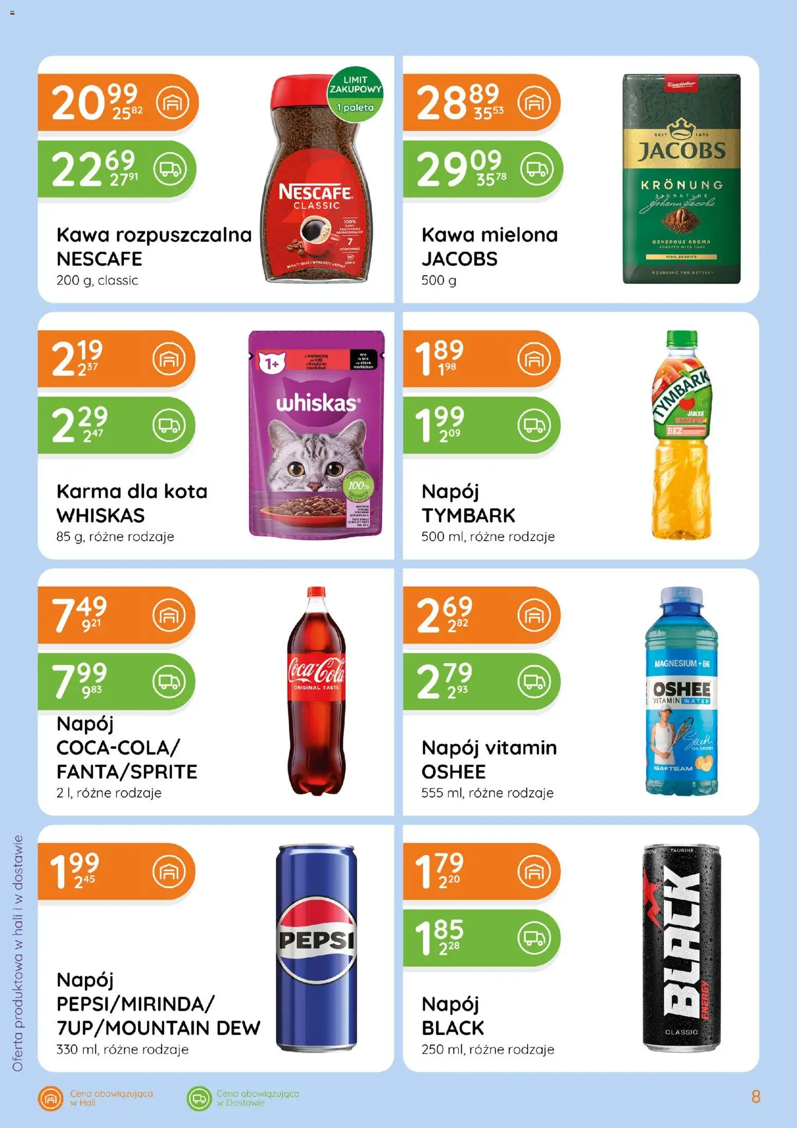 Eurocash Gazetka - Ofensywa Spożywcza od 19.02.2026 | Strona: 8 | Produkty: Nescafe, Kawa rozpuszczalna, Pepsi, Karma dla kota