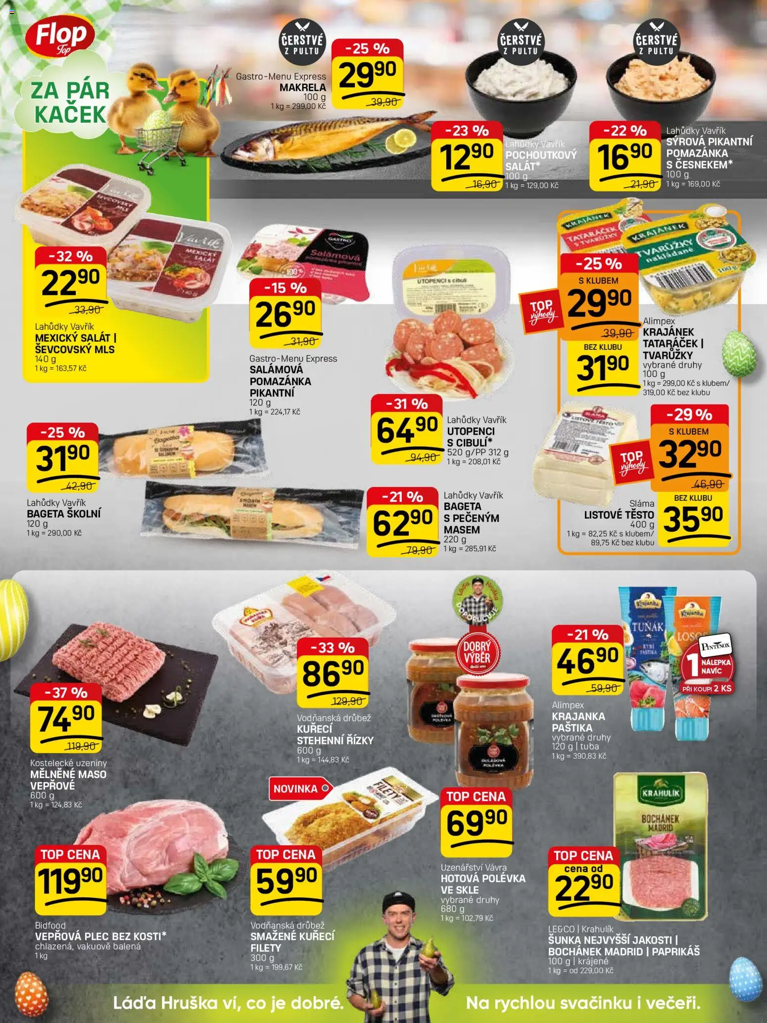 Flop leták - FlopTop od 11.03.2026 | Strana: 6 | Produkty: Šunka, Makrela, Stehenní řízky, Vepřová plec