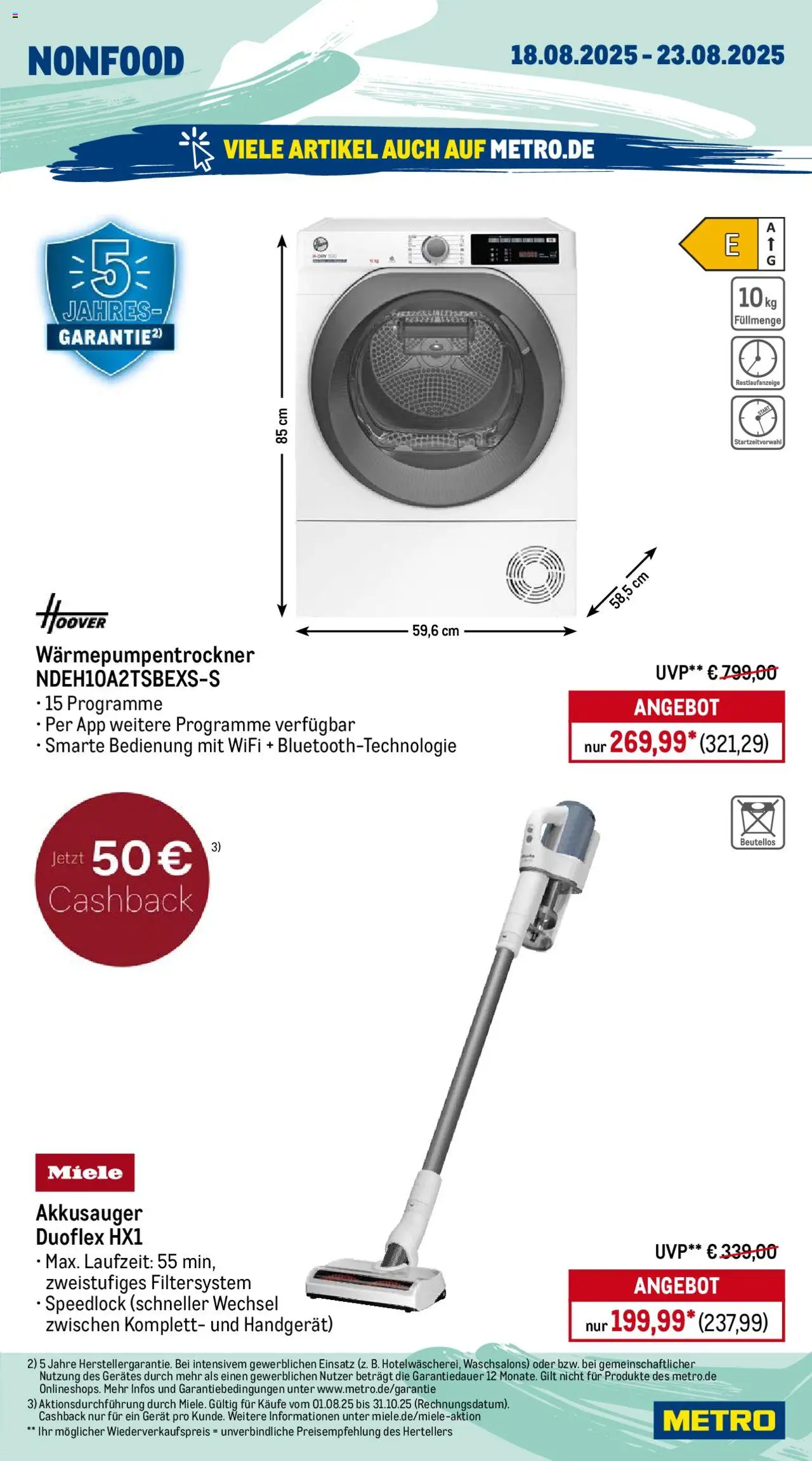 Metro Prospekt 	 - gültig ab dem 18.08.2025 | Seite: 19 | Produkte: Miele