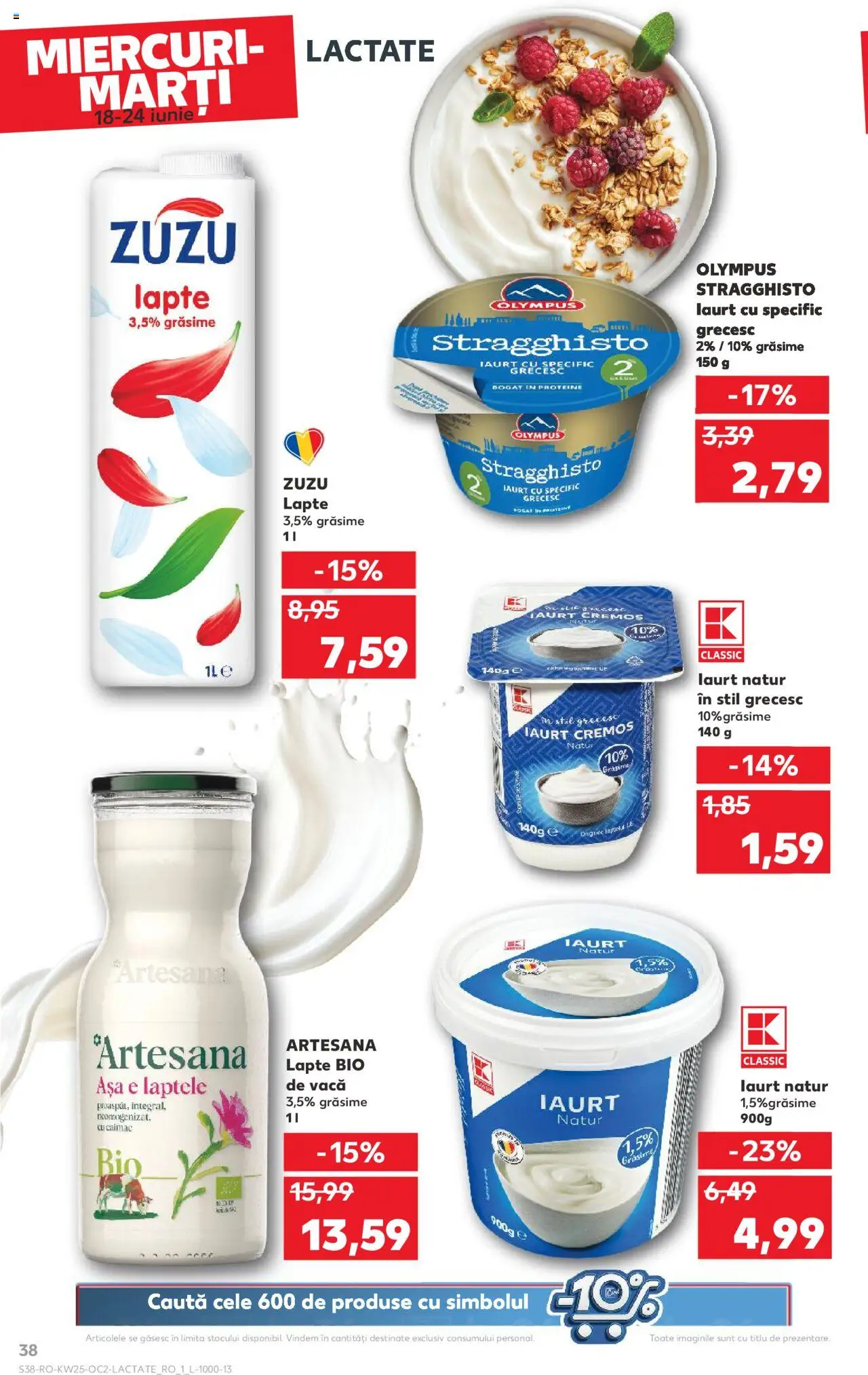 Kaufland RO akciós ujság - amely érvényes a következő dátumtól: 18.06.2025 | Oldal: 38