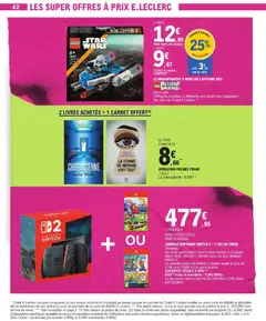 E.Leclerc - Prévisualisation de CONSOLE NINTENDO SWITCH 2 + 1 JEU AU CHOIX, Console Nintendo Switch 2 + 1 jeu au choix parmi Mario Tennis Fever Switch 2 ou Super Mario Bros. Wonder + Rendez-vous au parc Bellabel Switch 2 valide à partir de 07.04.2026 | Page: 42