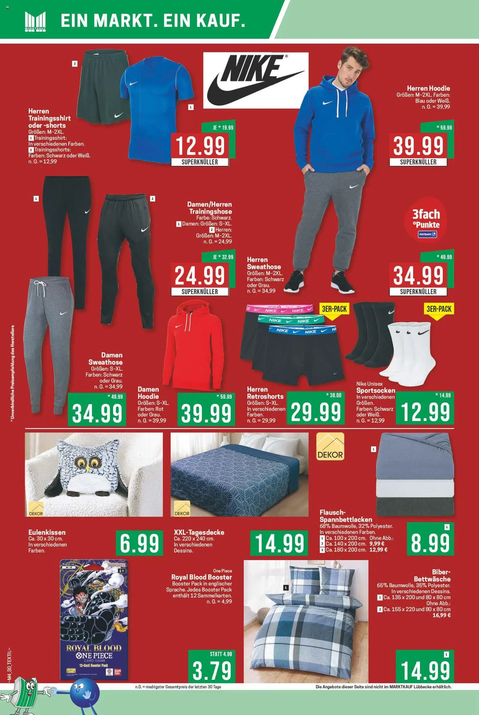 Marktkauf Prospekt 	 – gültig ab 19.01.2026 | Seite: 30 | Produkte: Sweathose, Trainingshose, Hoodie, Bettwäsche