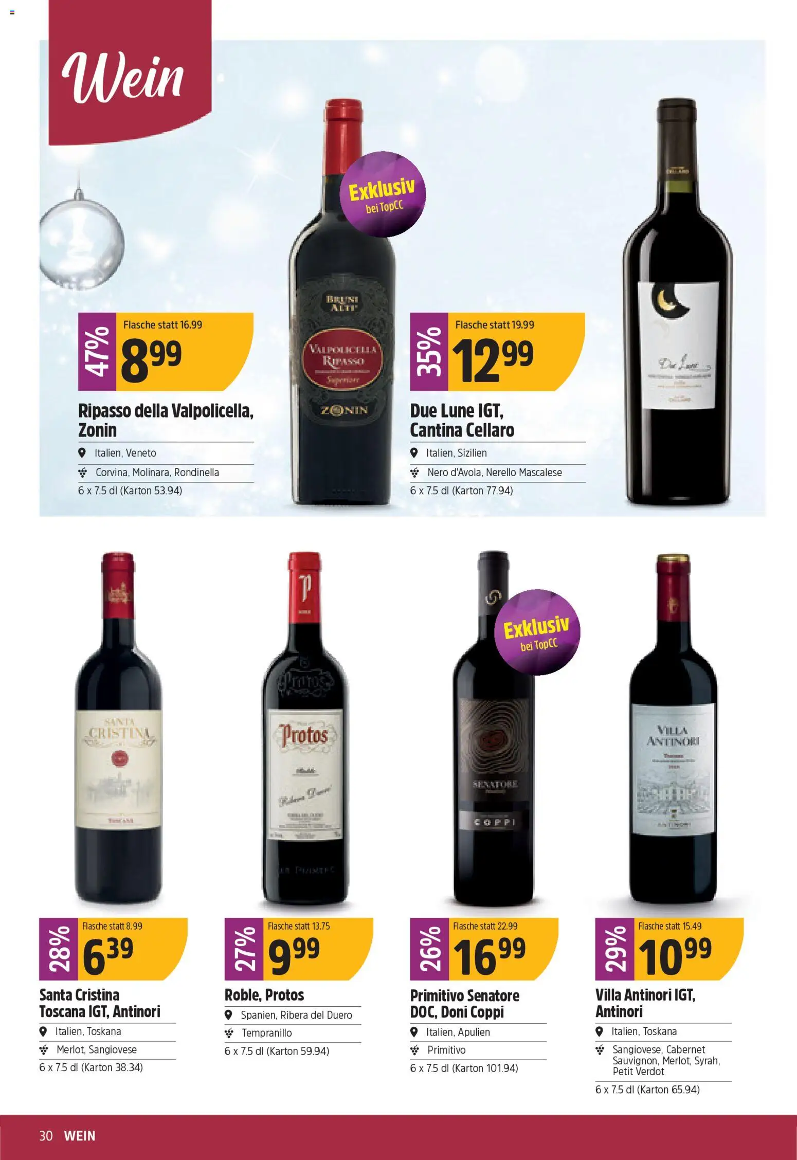 TopCC Aktionen – gültig ab 15.12.2025 | Seite: 30 | Produkte: Wein