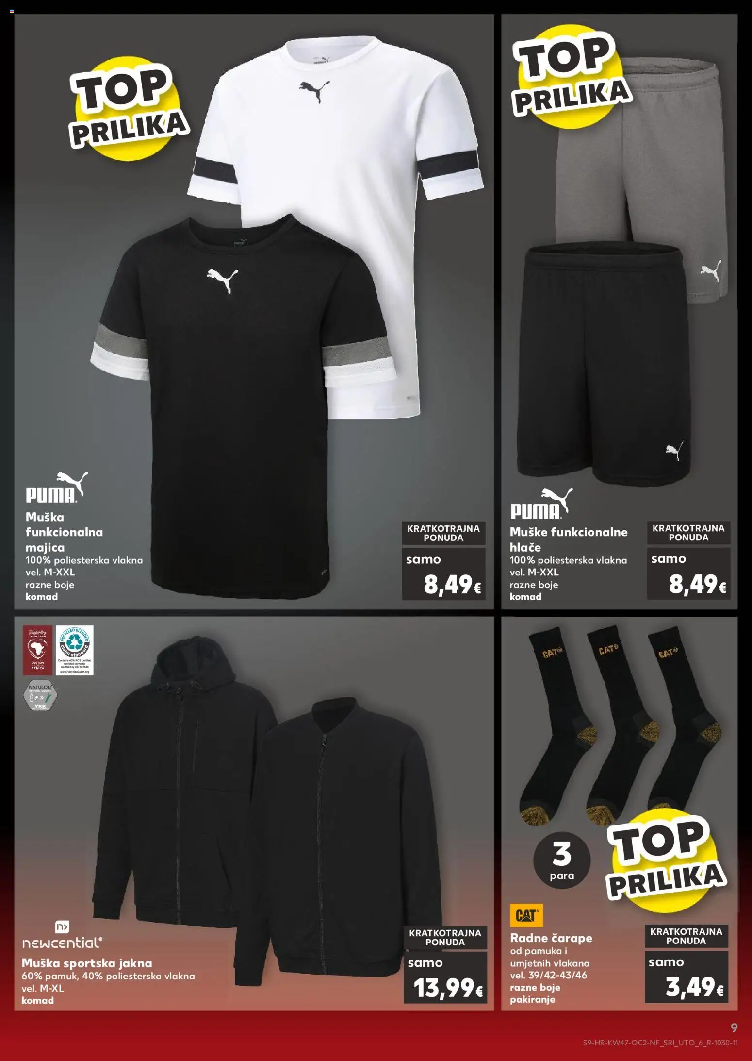 Kaufland katalog | vrijedi od 19.11.2025 | Stranica: 9 | Proizvodi: Majica, Jakna, Hlače, Čarape