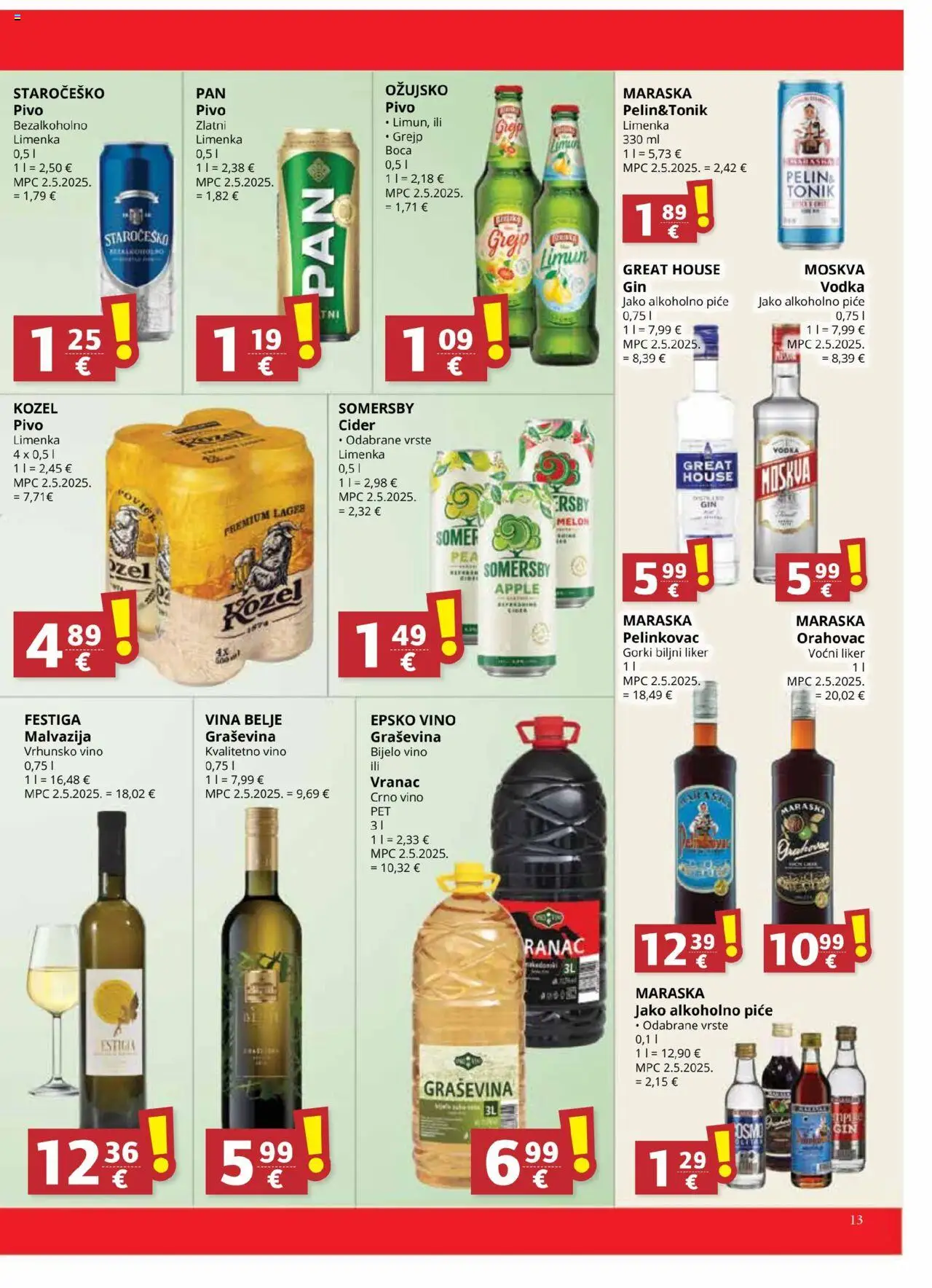 Ribola katalog | vrijedi od 20.08.2025 | Stranica: 13 | Proizvodi: Pelinkovac, Kozel, Grejp, Limun