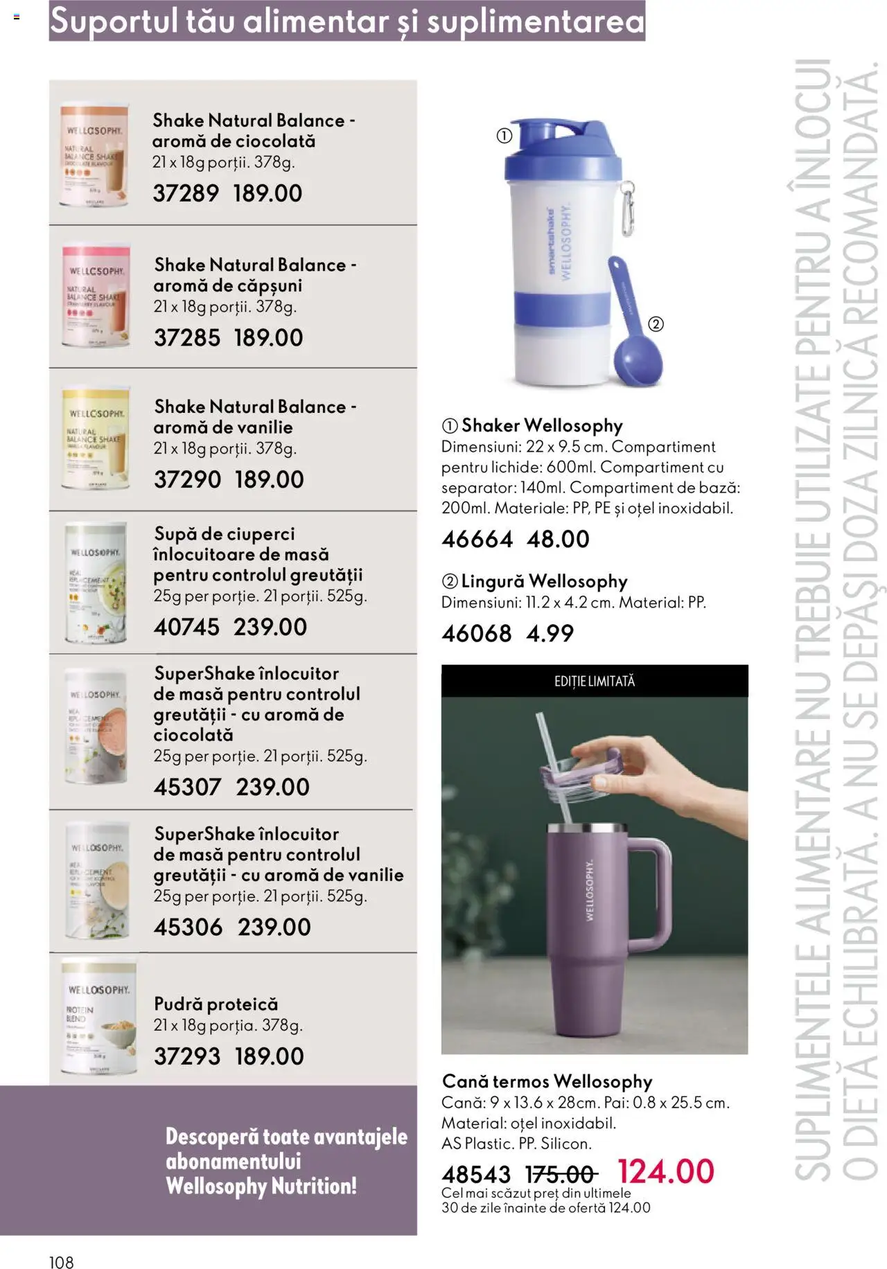Oriflame catalog 13 2025 – valabil de la 10.09.2025 | Pagină: 108 | Produse: Termos, Ciuperci, Pudră, Shake