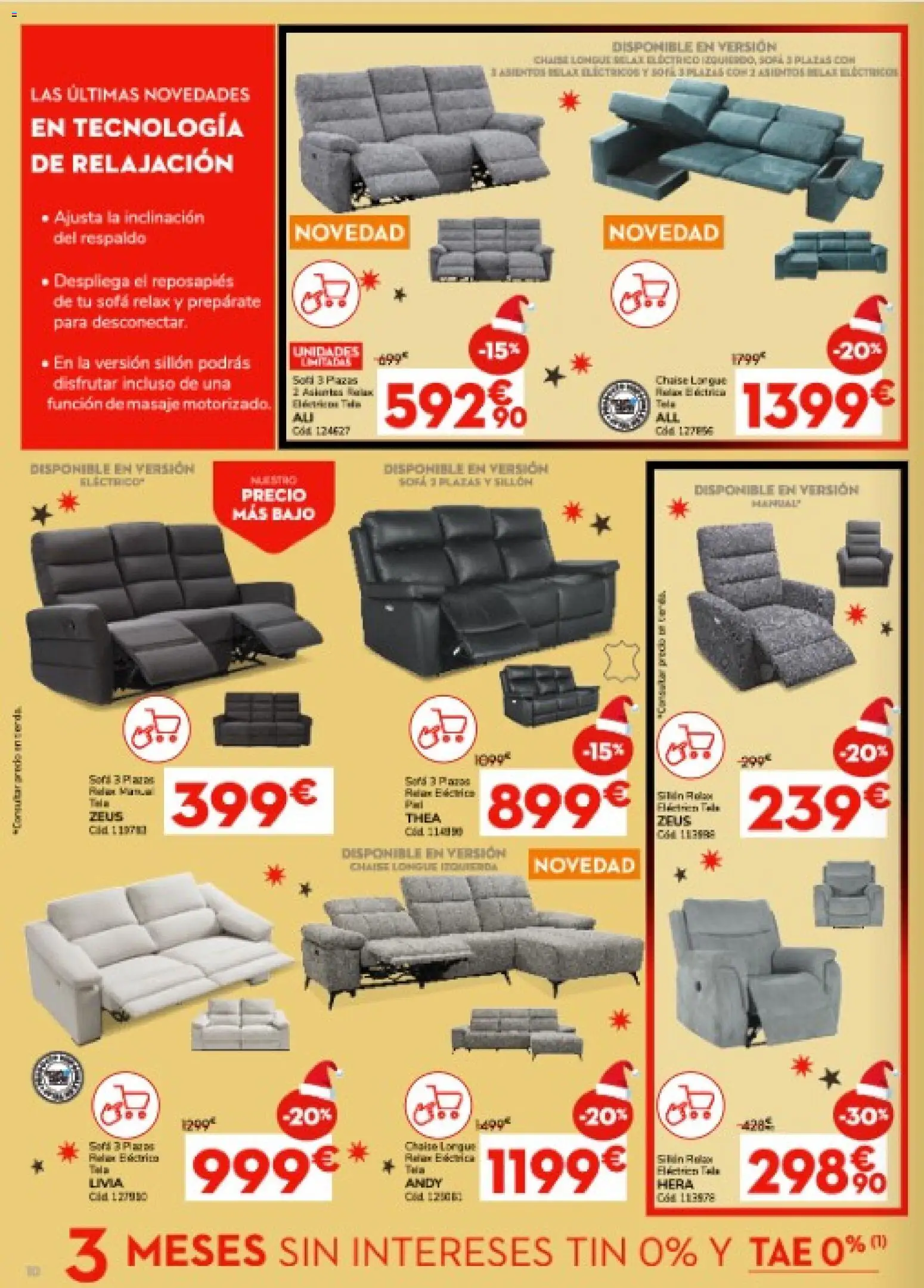 Conforama folleto │ válido desde el 04.12.2025 | Página: 10 | Productos: Reposapiés, Sofá, Sillón