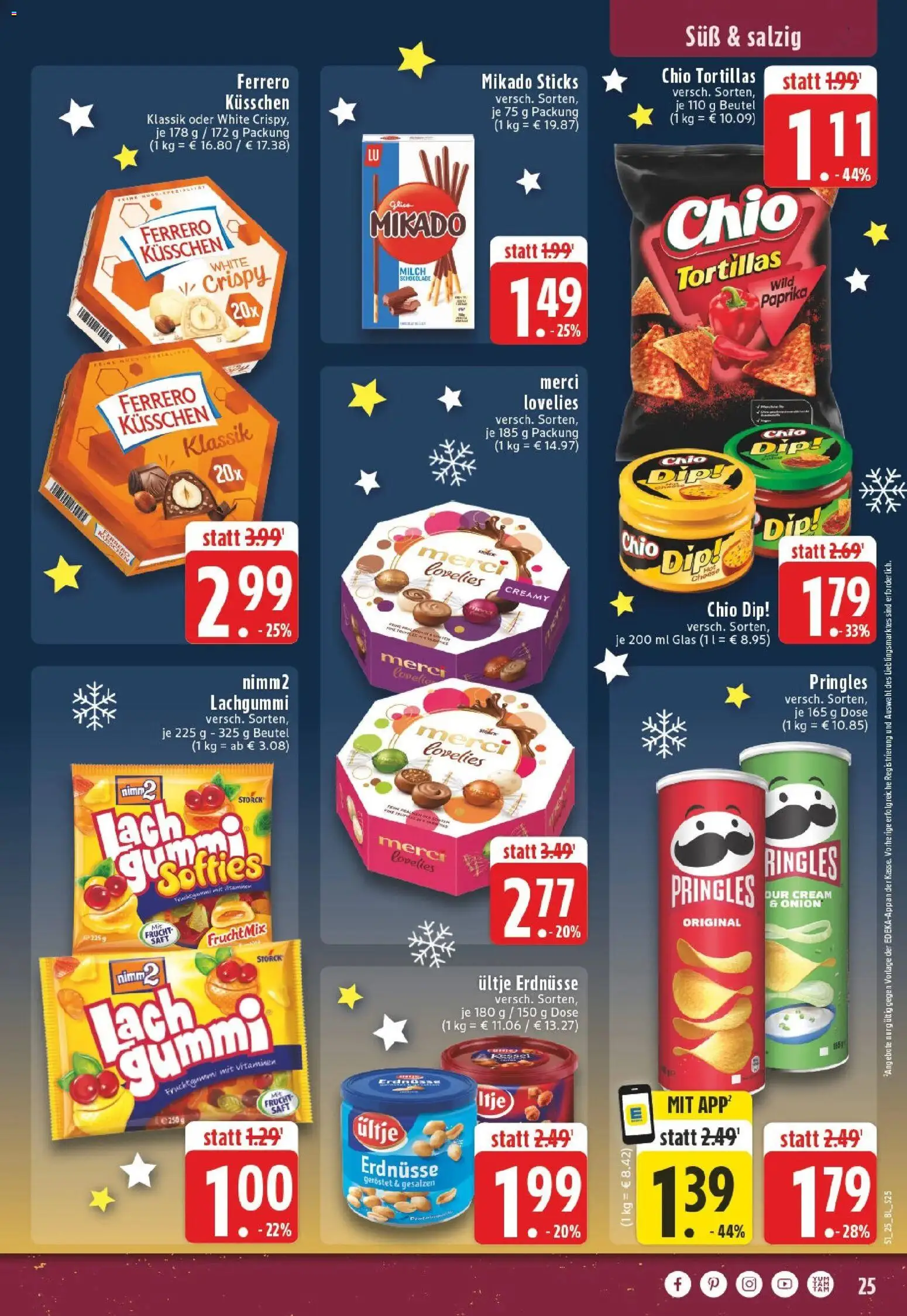 Edeka prospekt Lünen	 – gültig ab 15.12.2025 | Seite: 25 | Produkte: Merci, Ultje erdnusse, Paprika, Chio tortillas