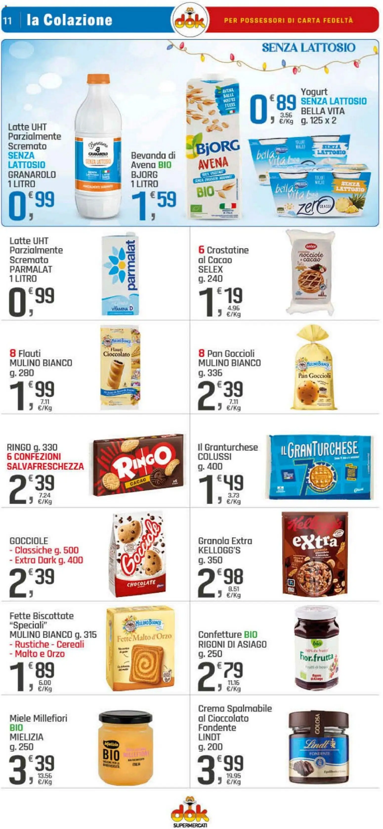 Volantino DOK del 29.12.2025 | Pagina: 11 | Prodotti: Yogurt, Cereali, Crostatine, Fette biscottate