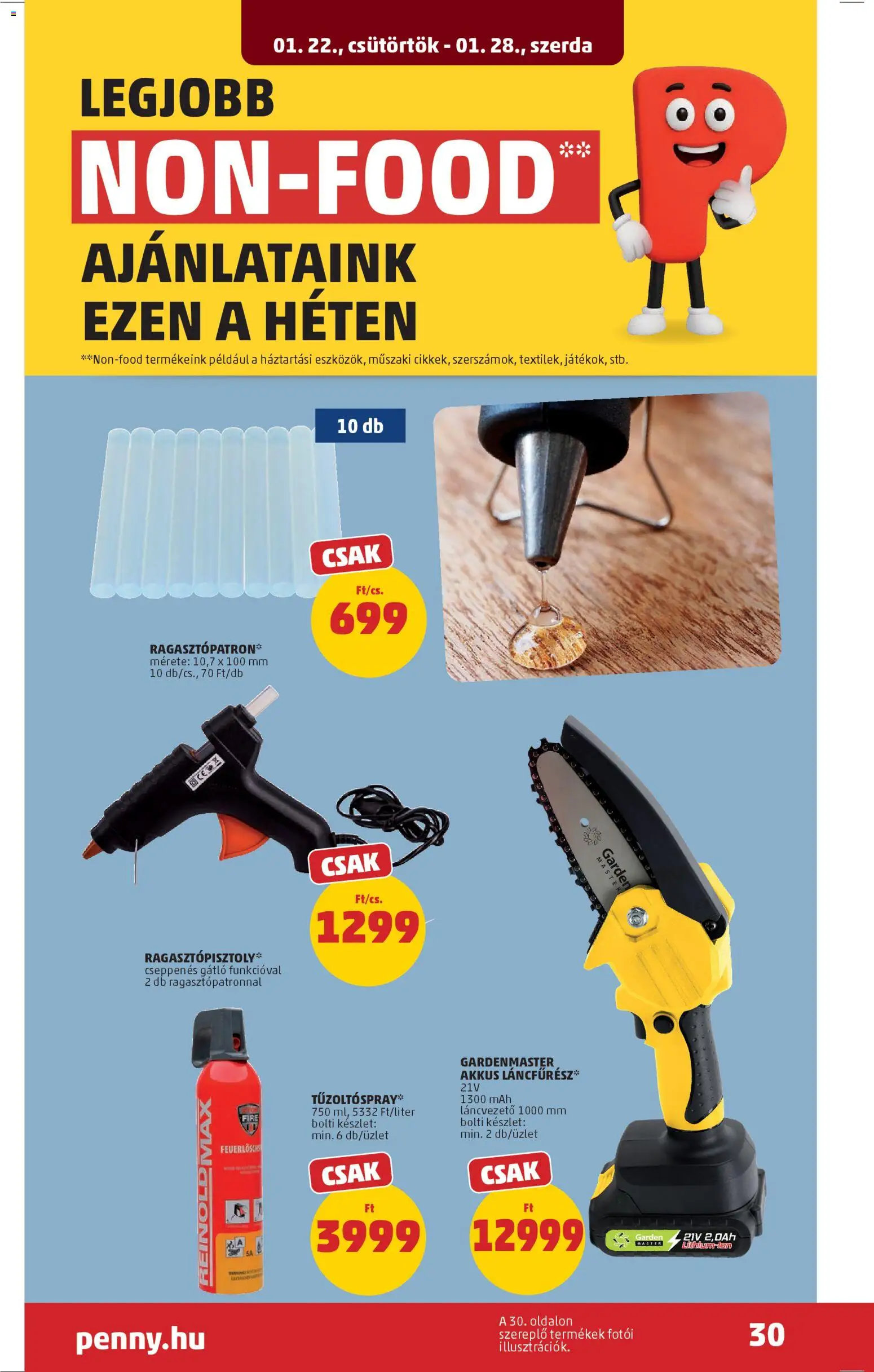 PENNY akciós ujság - amely érvényes a következő dátumtól: 22.01.2026 | Oldal: 34 | Termékek: Láncfűrész