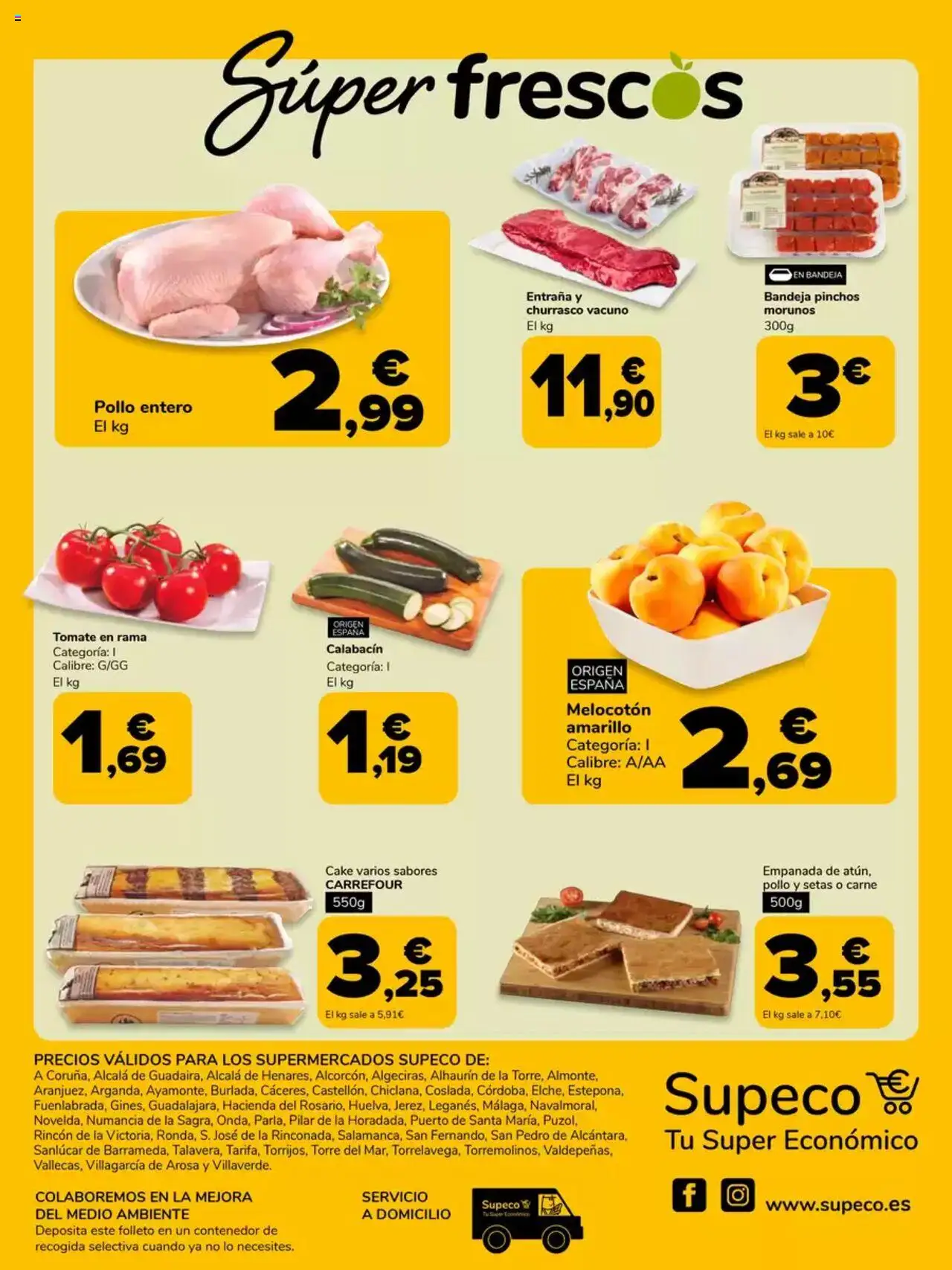 Supeco folleto │ válido desde el 26.06.2025 | Página: 8 | Productos: Calabacín, Bandeja, Melocotón amarillo