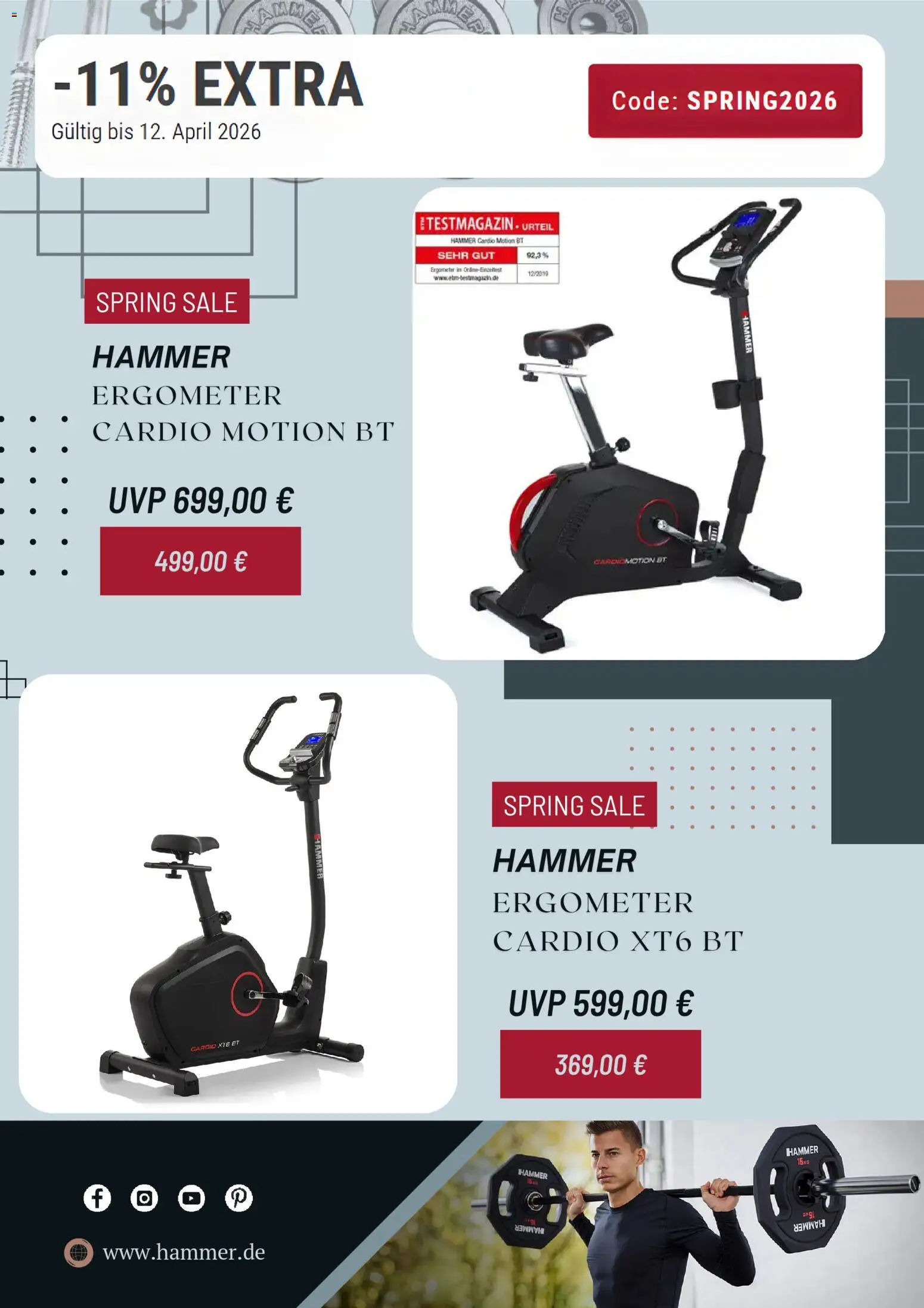 Hammer Prospekt 	 – gültig ab 03.04.2026 | Seite: 3 | Produkte: Ergometer
