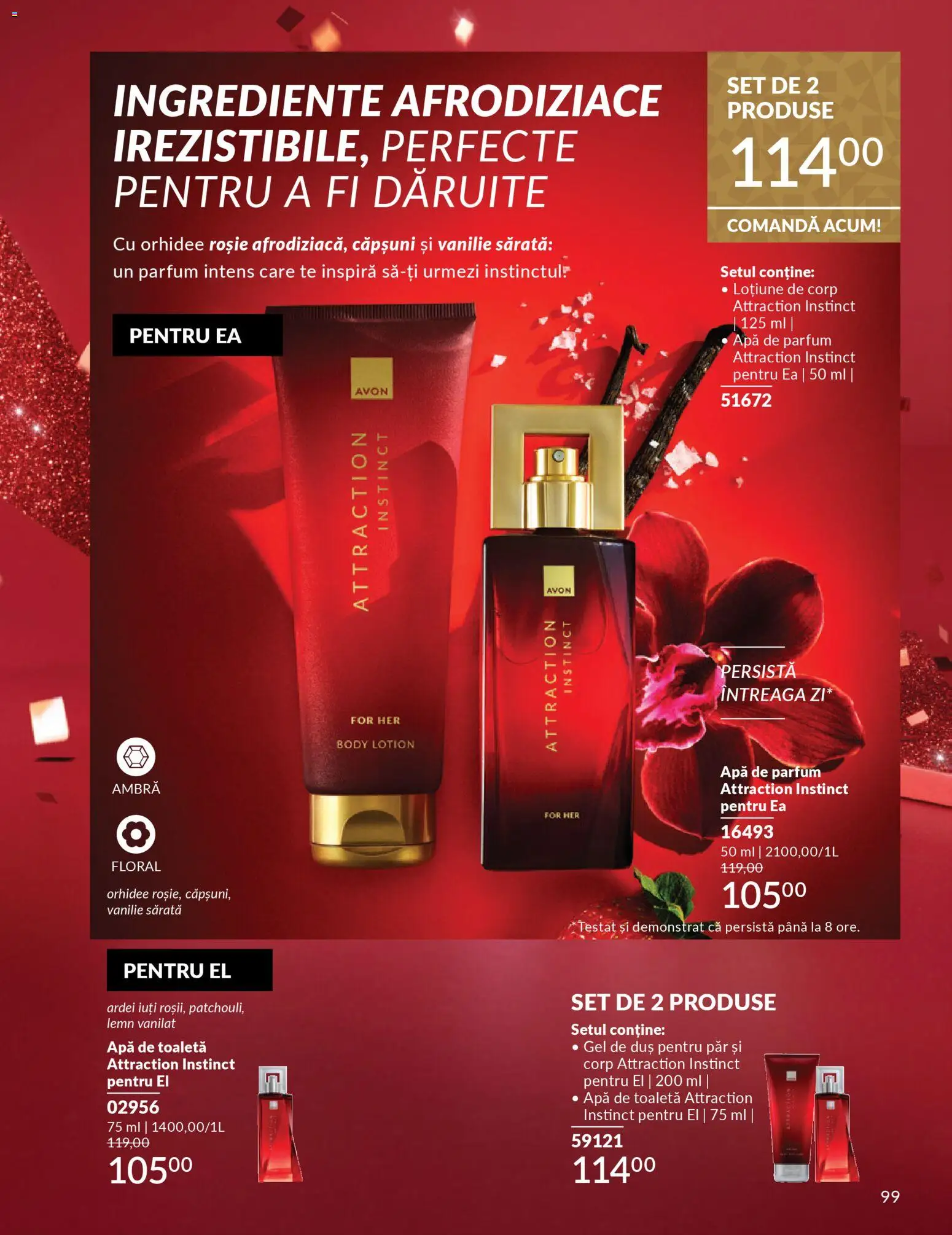 Noul catalog Avon – valabil de la 01.12.2025 | Pagină: 99 | Produse: Orhidee, Body, Apă de toaletă, Apă