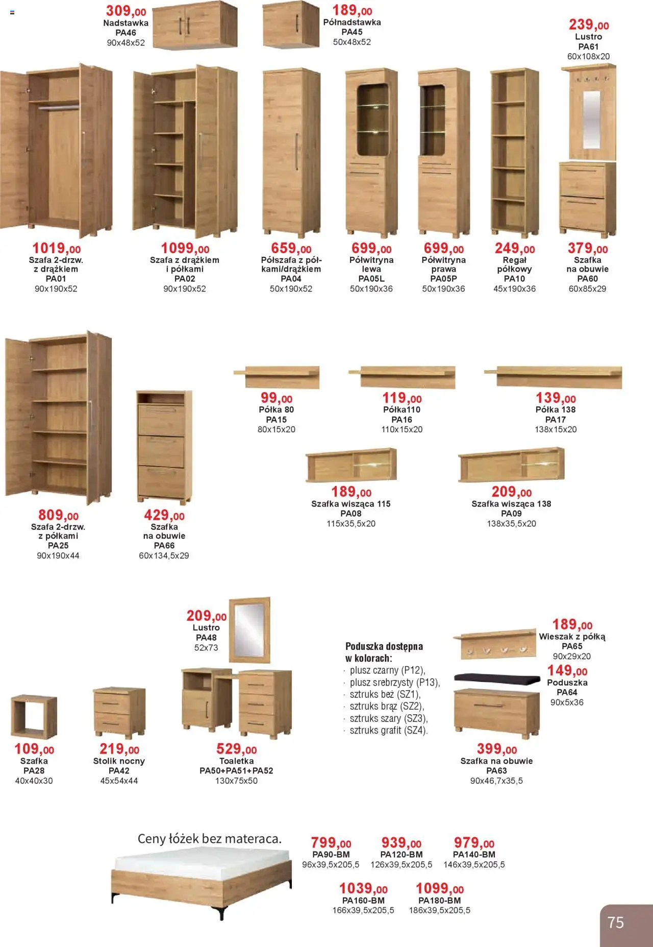 Bodzio Katalog od 01.10.2025 | Strona: 75 | Produkty: Szafa, Półka, Lustro, Regał