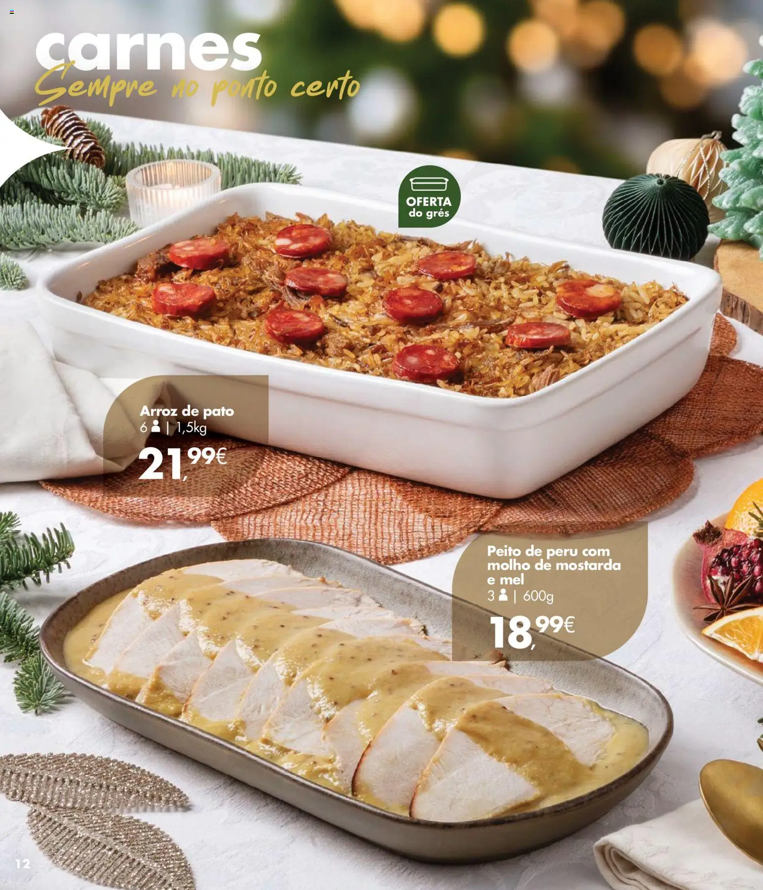 Pingo Doce Encomendas de Natal  │ válido de 19.11.2025 | Página: 12 | Produtos: Peito de peru, Peru, Arroz, Mel