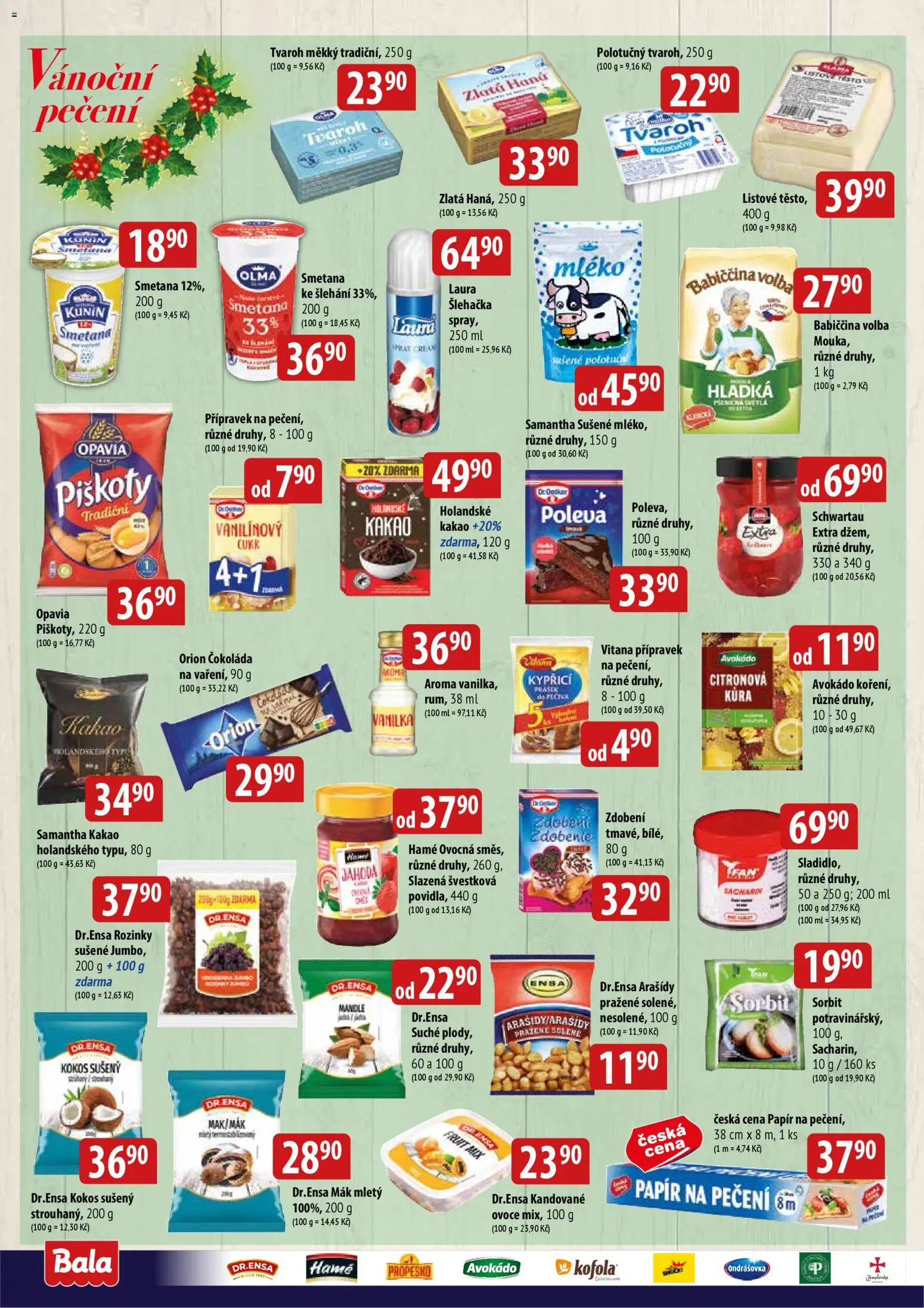 BALA velký leták Holba od 12.11.2025 | Strana: 4 | Produkty: Tvaroh, Zlatá Hana, Mandle, Kakao