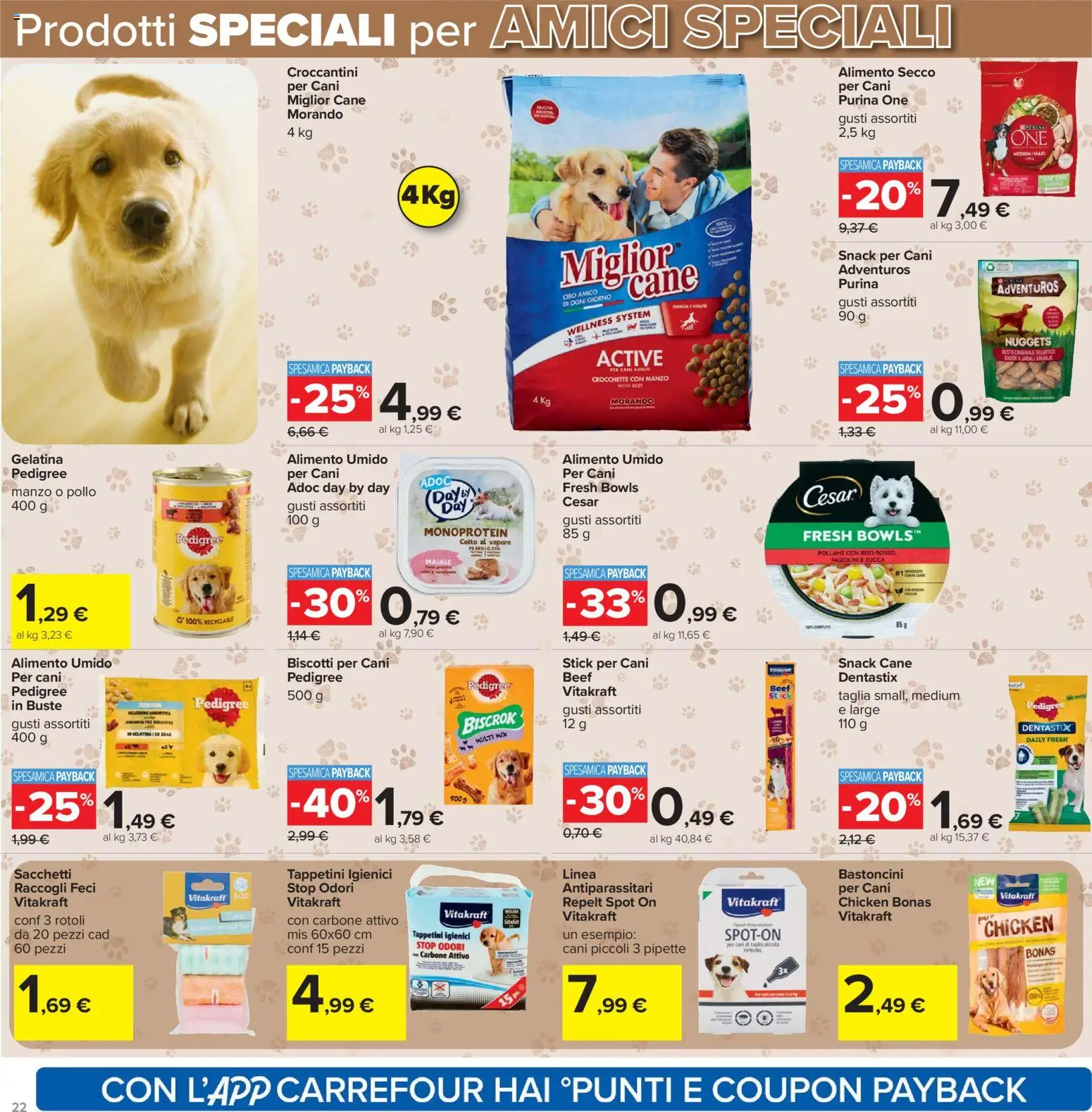 Volantino Carrefour del 21.04.2026 | Pagina: 22 | Prodotti: Pollo, Maiale, Manzo, Biscotti