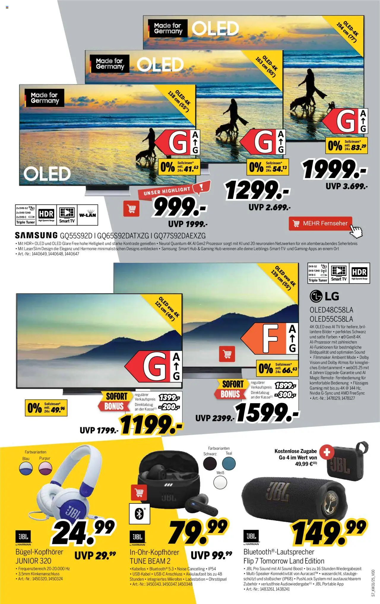 Medimax Prospekt 	 - gültig ab dem 26.07.2025 | Seite: 7 | Produkte: Samsung, Smart TV, Bilder, TV