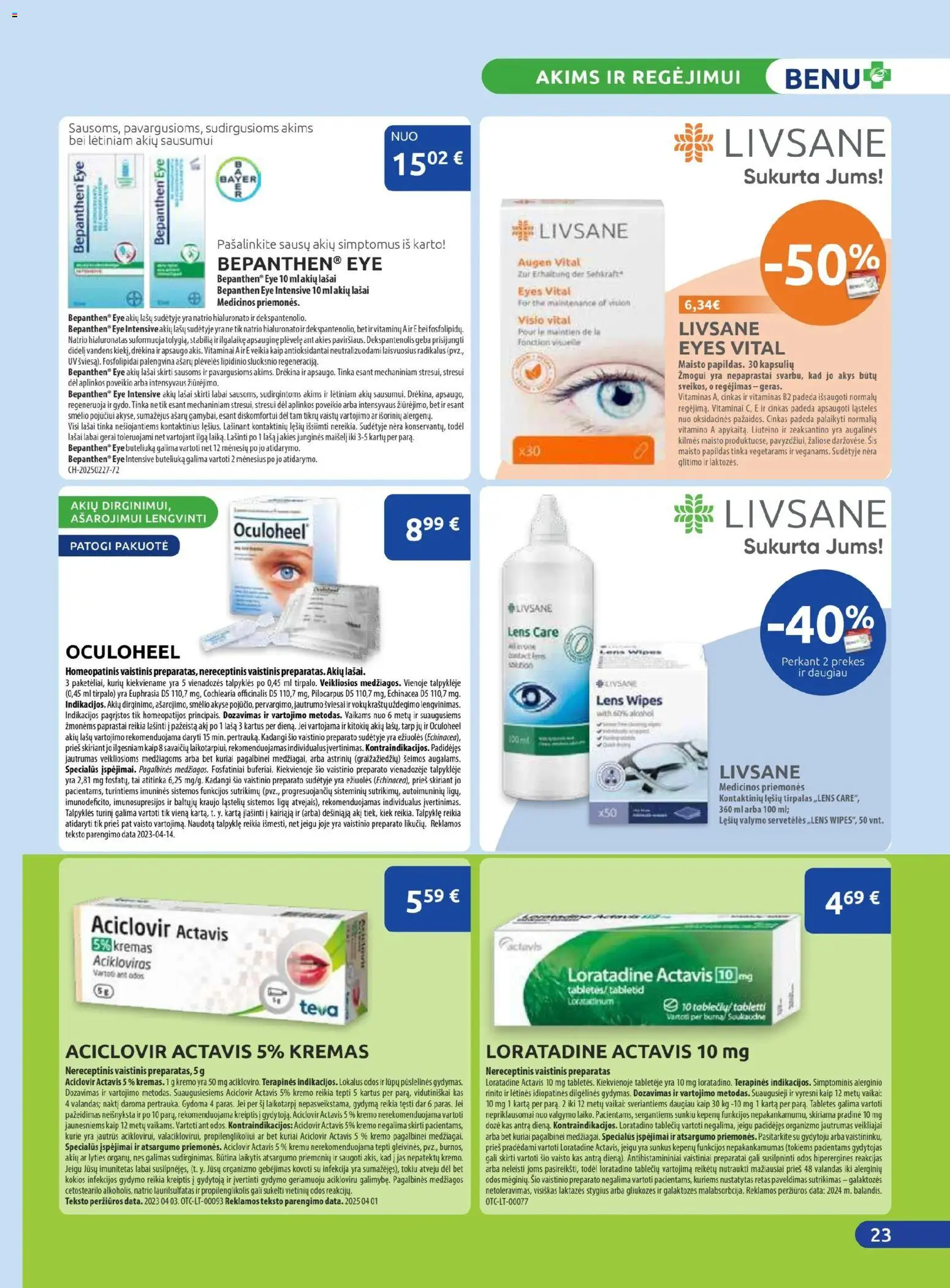 BENU akcijos nuo 01.11.2025 | Puslapis: 23 | Prekių: Kremas