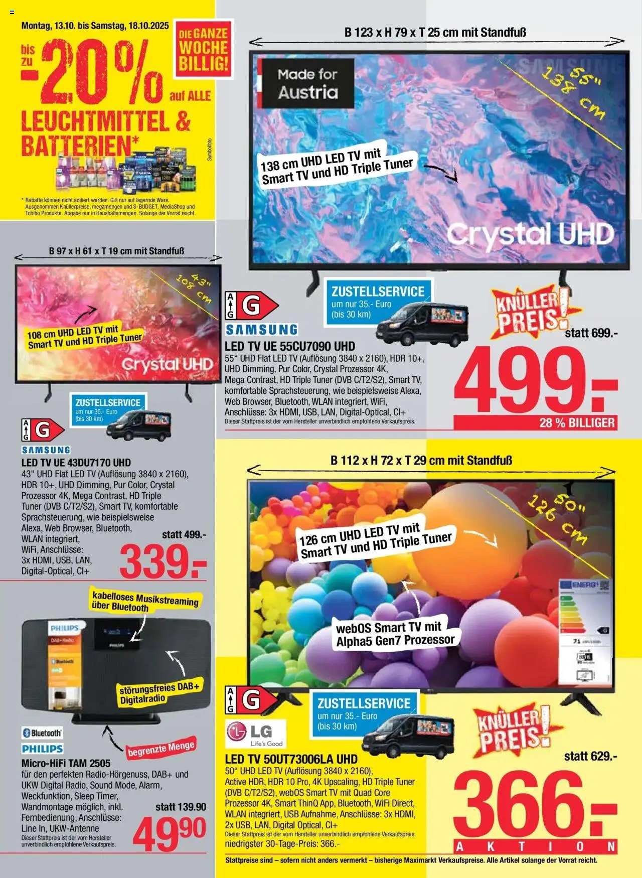 Maximarkt Haid, Linz gültig ab 13.10.2025 | Seite: 24 | Produkte: TV, USB, Samsung