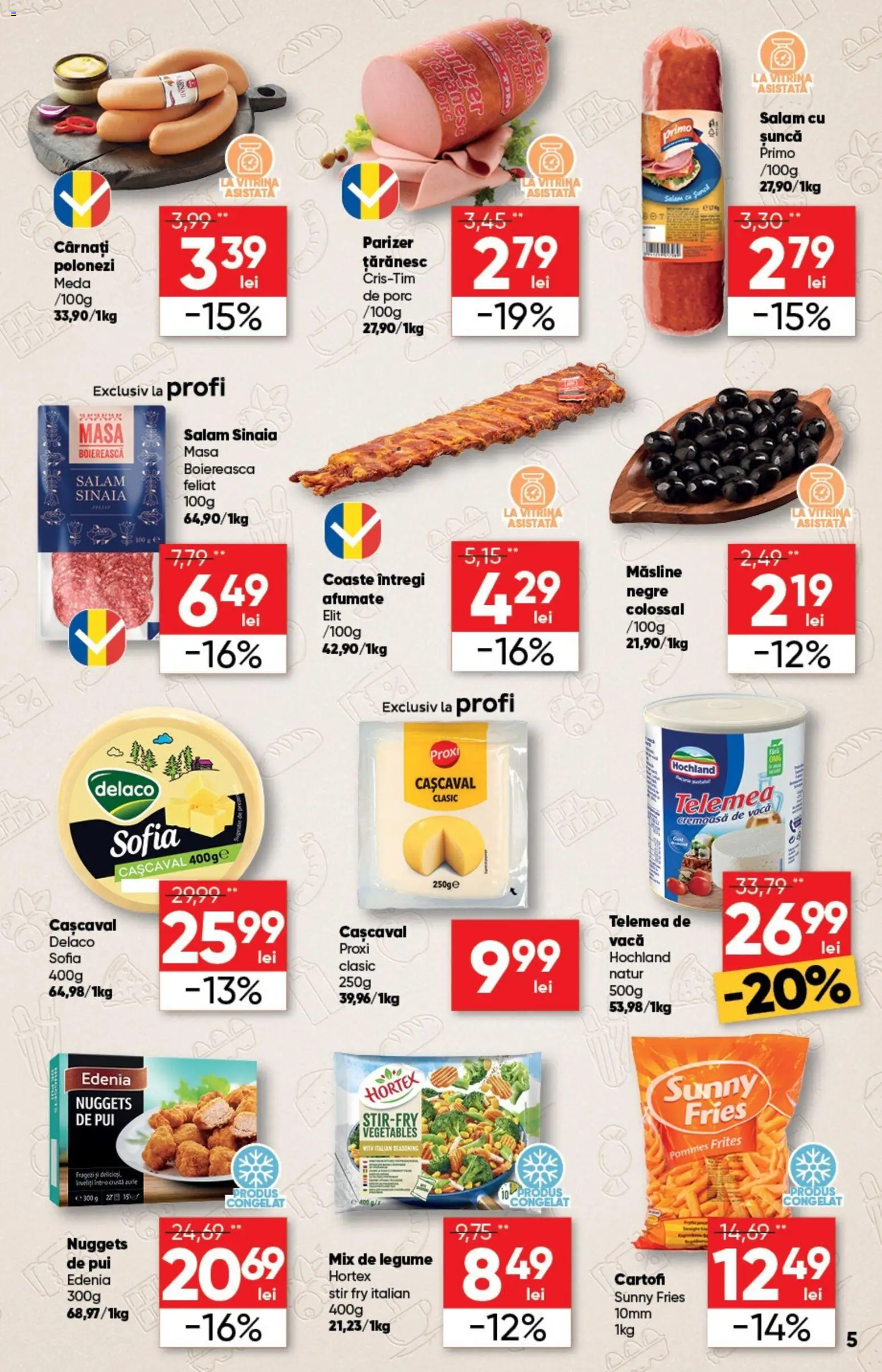Noul catalog Profi – valabil de la 26.11.2025 | Pagină: 5 | Produse: Hacıyatmaz Kedi Oyuncağı, Salam, Legume, Cârnați