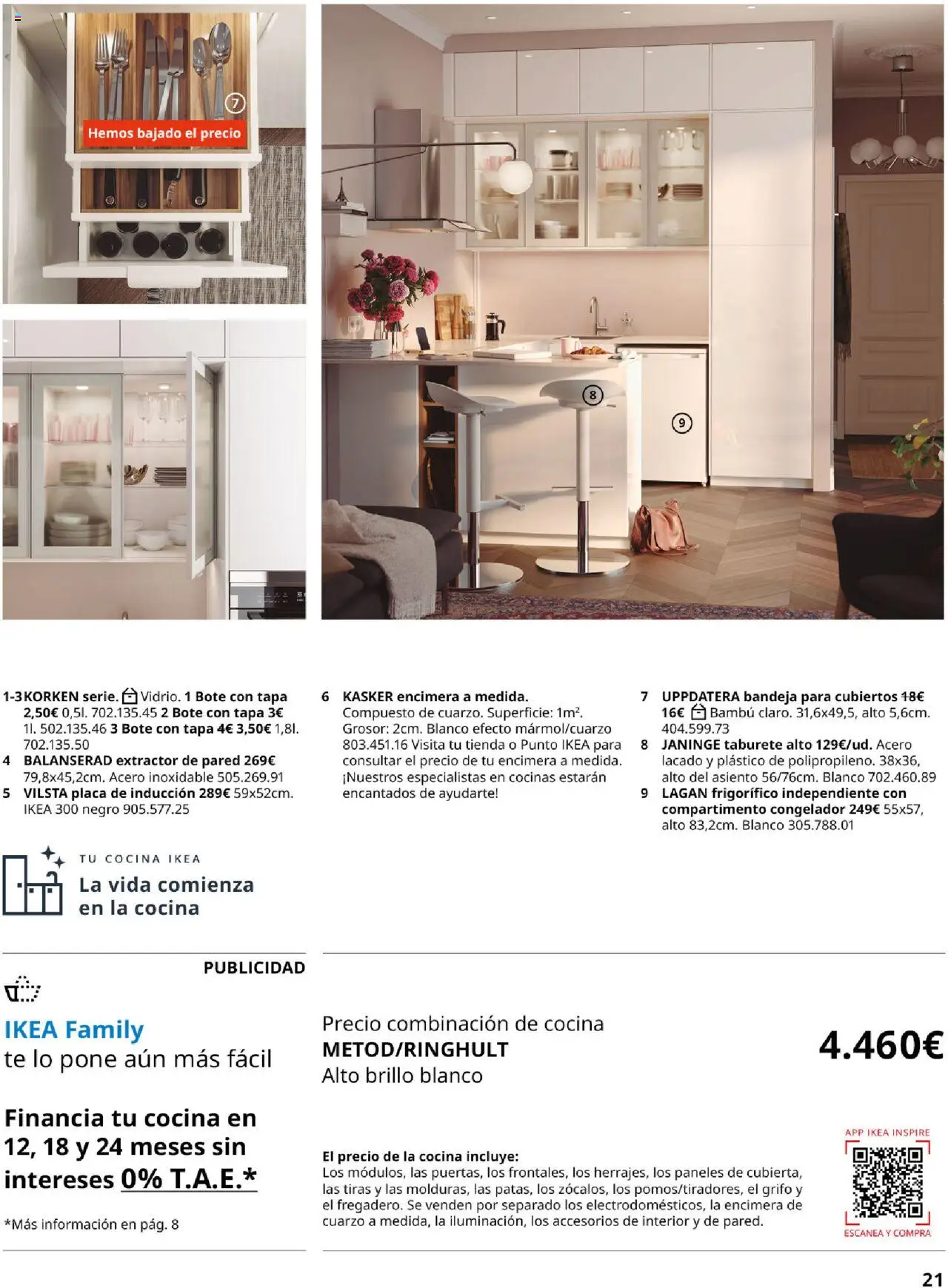 Catálogo IKEA Cocinas │ válido desde el 01.09.2025 | Página: 21 | Productos: Taburete, Congelador, Cocina, Bandeja