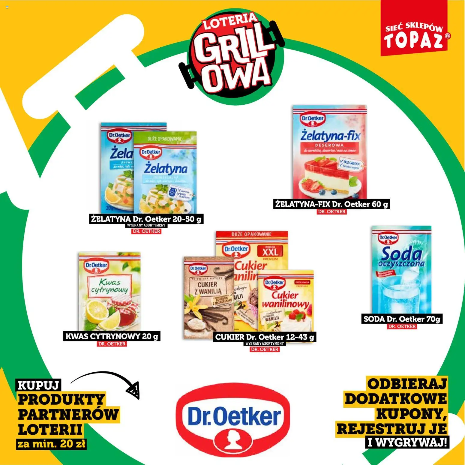 Topaz gazetka - Kupuj, Grilluj I Wygrywaj od 20.04.2026 | Strona: 17 | Produkty: Żelatyna, Cukier wanilinowy, Cukier