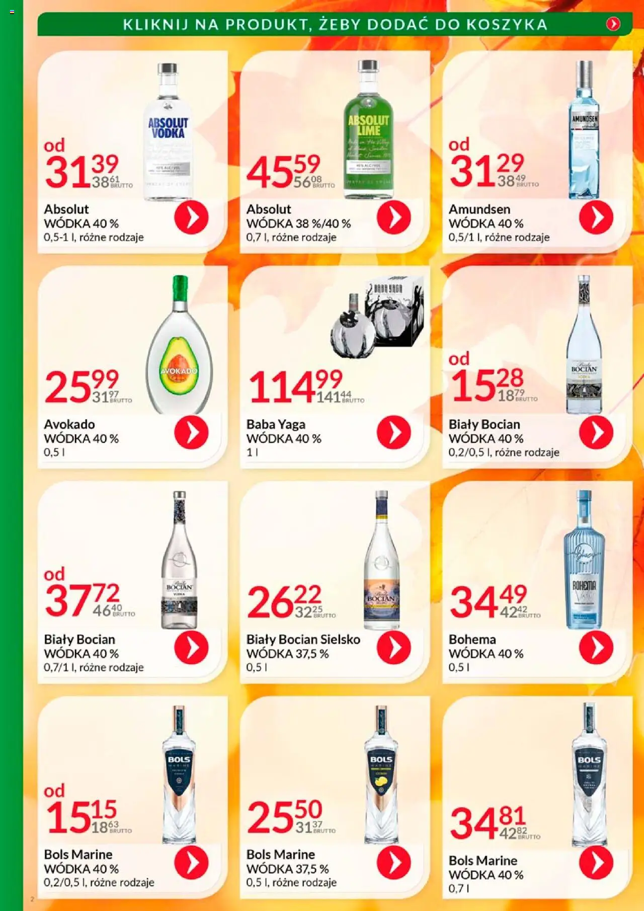 Eurocash Gazetka - Katalog Alkoholowy od 01.10.2025 | Strona: 2 | Produkty: Vodka, Wódka