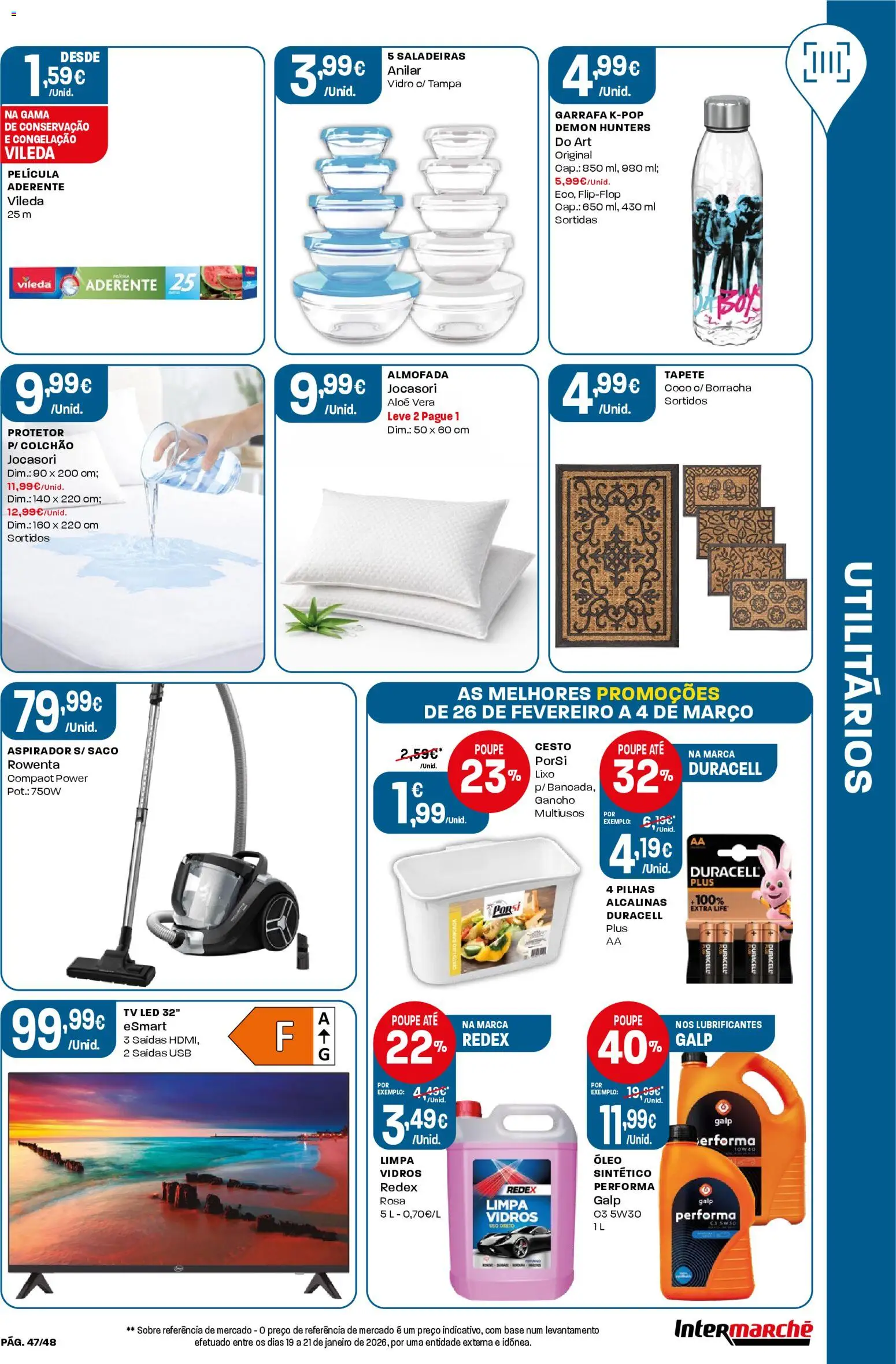 Intermarché folheto │ válido de 26.02.2026 | Página: 47 | Produtos: USB, Tv led, Almofada, Gancho