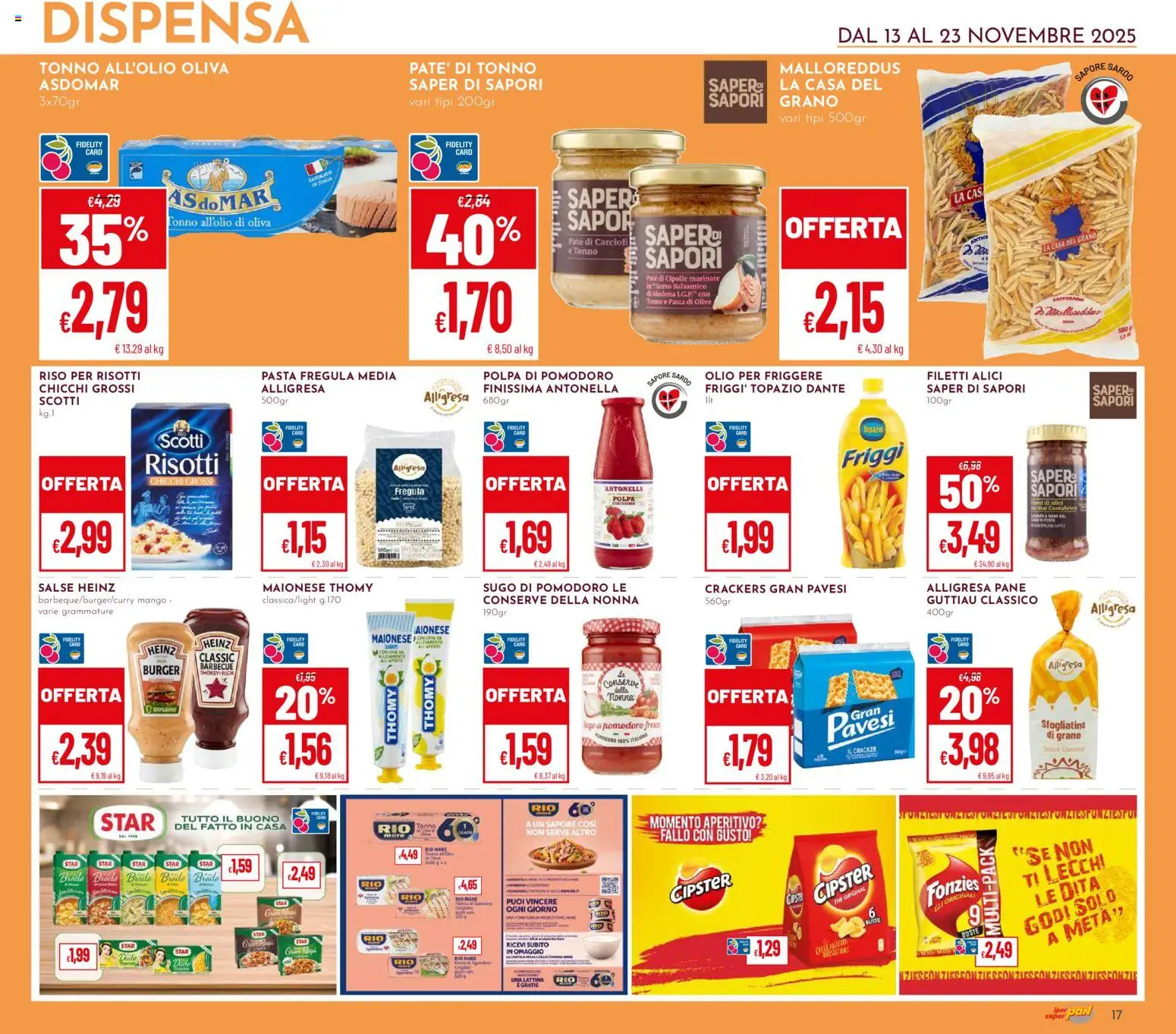 Volantino Pan del 13.11.2025 | Pagina: 17 | Prodotti: Pane, Barbecue, Olive, Alici