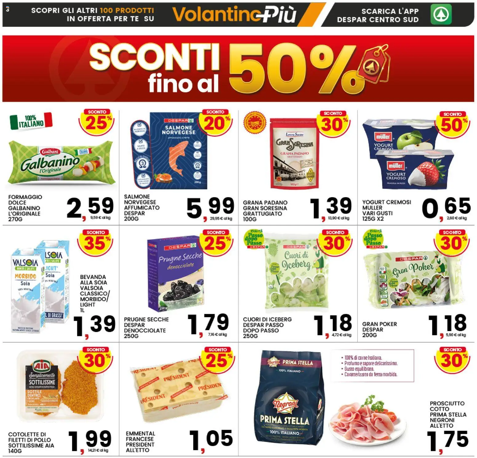 Volantino Interspar del 09.04.2026 | Pagina: 3 | Prodotti: Salmone, Tè, Emmental, Profumo