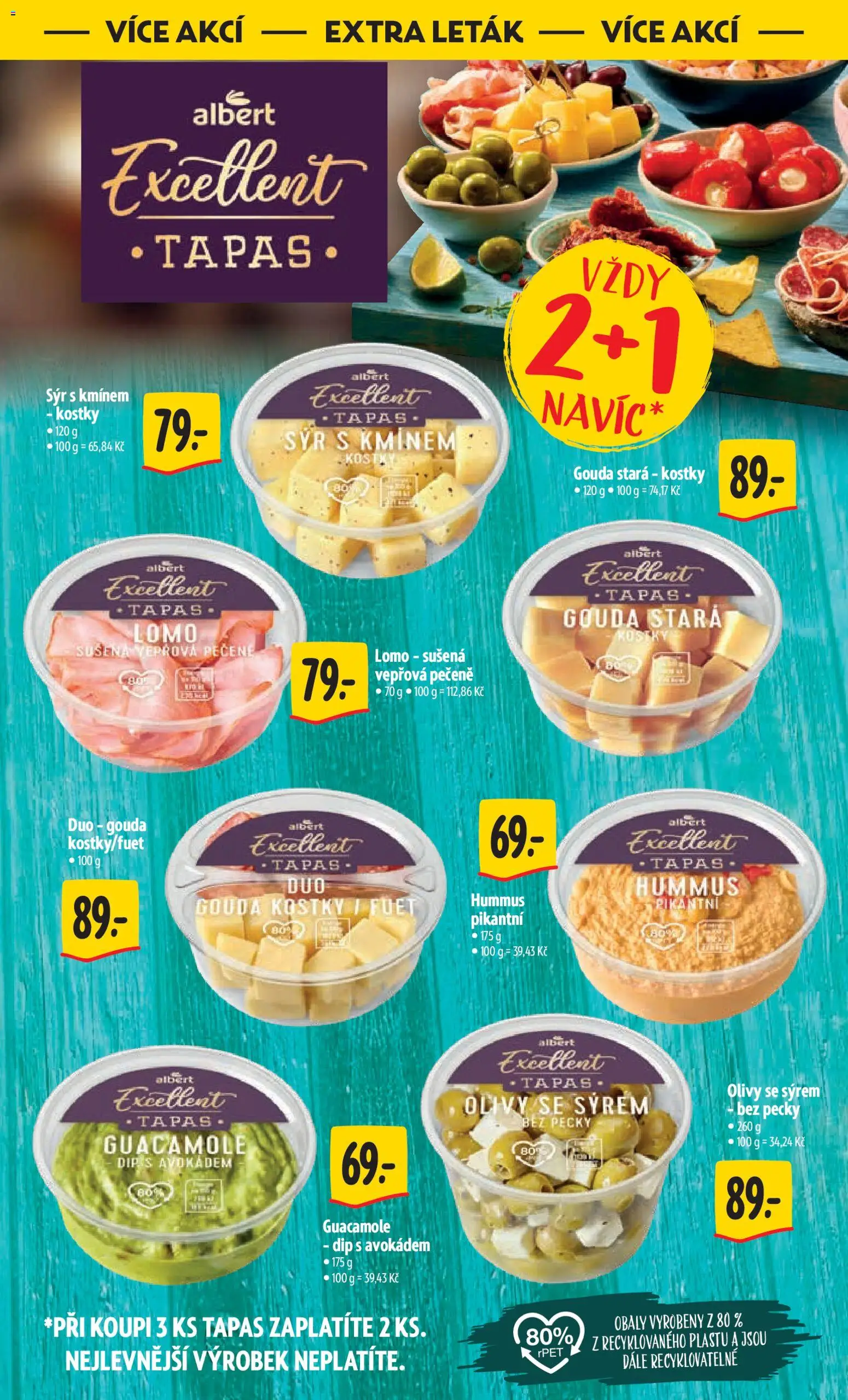 Albert leták - Hypermarket od 01.04.2026 | Strana: 54 | Produkty: Hummus, Sýr, Olivy, Kostky