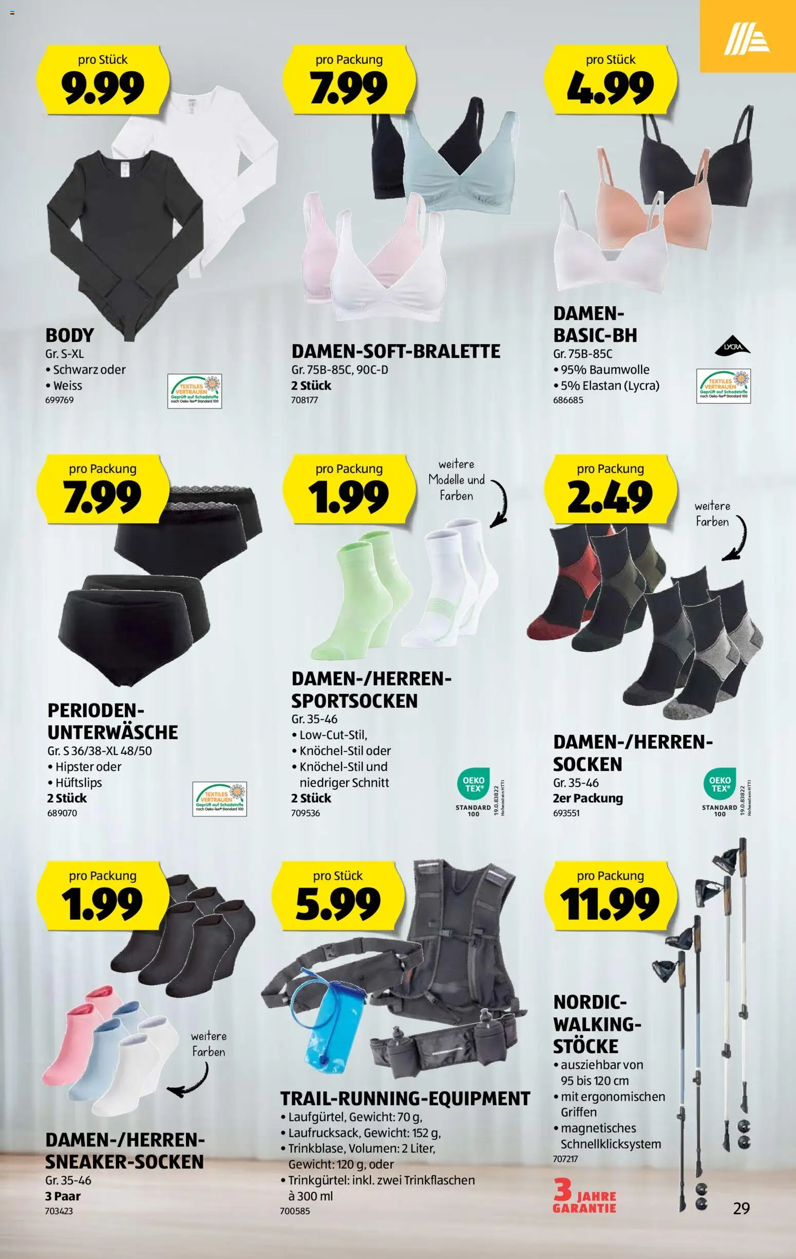 Aldi aktionen – gültig ab 30.04.2026 | Seite: 29 | Produkte: Walking, Unterwäsche, Socken, Gewicht
