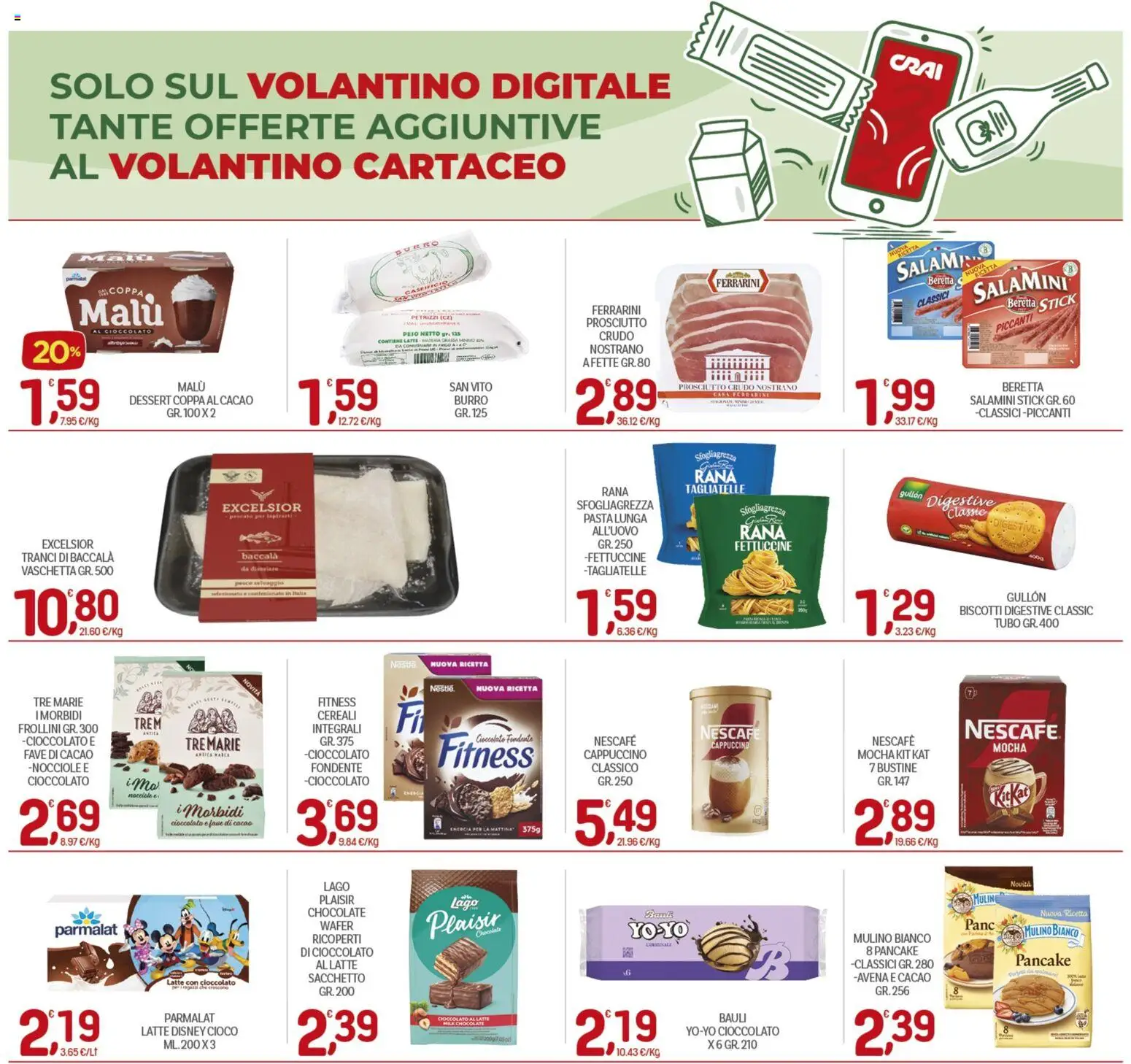 Volantino CRAI del 08.01.2026 | Pagina: 20 | Prodotti: Yogurt, Latte, Formaggio, Miele