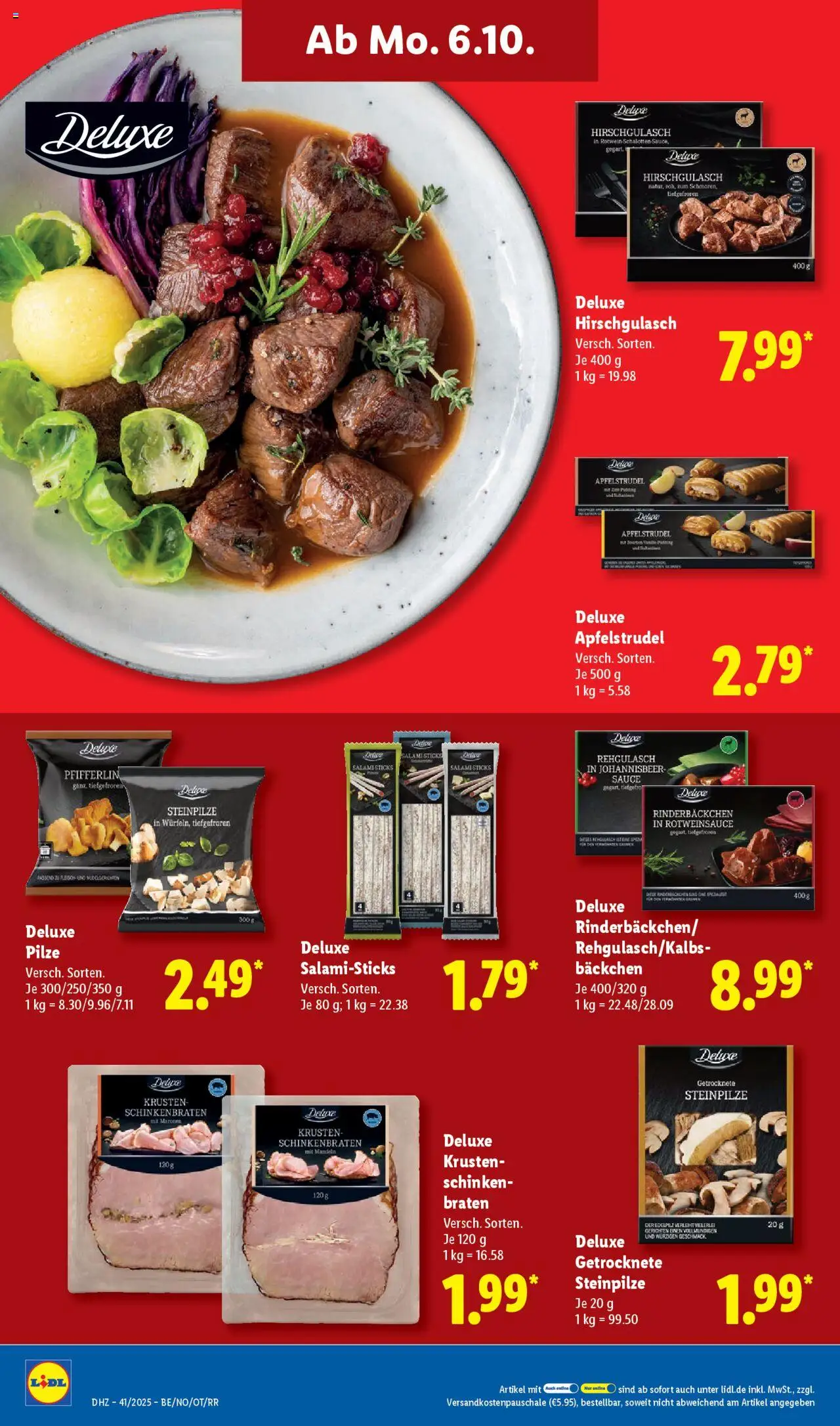 Lidl Prospekt Düsseldorf – gültig ab 06.10.2025 | Seite: 22 | Produkte: Rum, Mandeln, Salami, Schinken