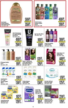 15.01.2026 tarihinden itibaren geçerli olan CarrefourSA kataloğu önizlemesi | Sayfa: 52 | Ürünler: Şampuan, Krem, Çikolata, Külot