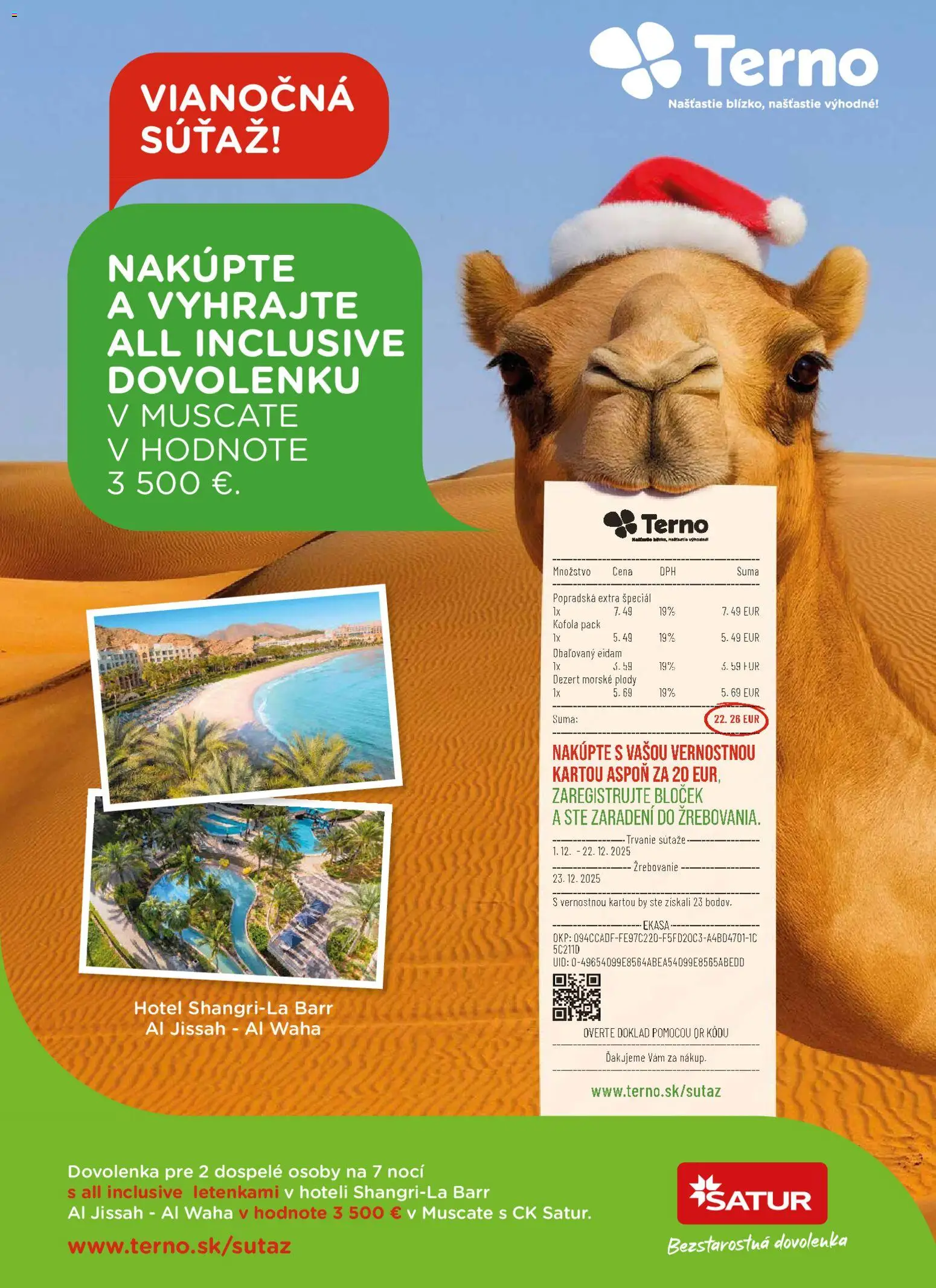 Nové Terno akcie – leták je platný od 04.12.2025 | Strana: 25 | Produkty: Eidam, Kofola, Morské plody