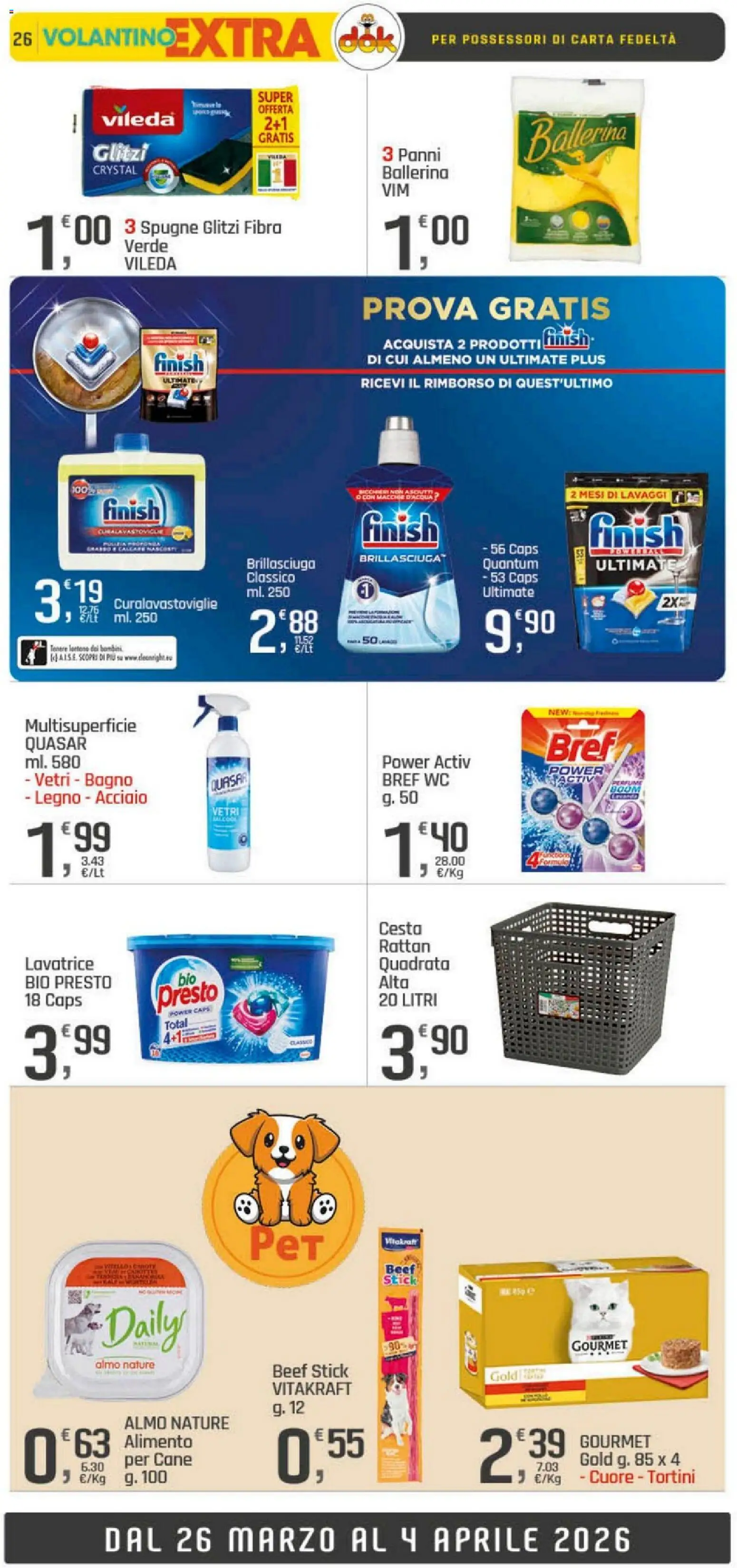 Volantino DOK del 26.03.2026 | Pagina: 26 | Prodotti: Lavatrice, WC, Bagno