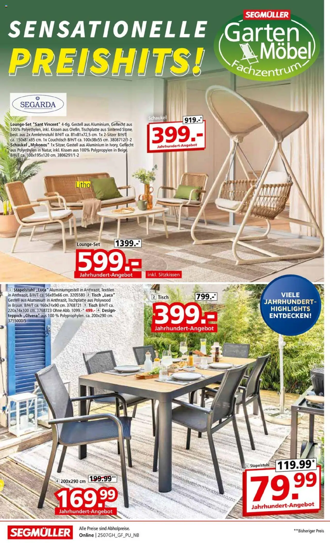 Segmüller Highlight - gültig ab dem 19.07.2025 | Seite: 10 | Produkte: Kissen, Couchtisch, Tisch, Teppich