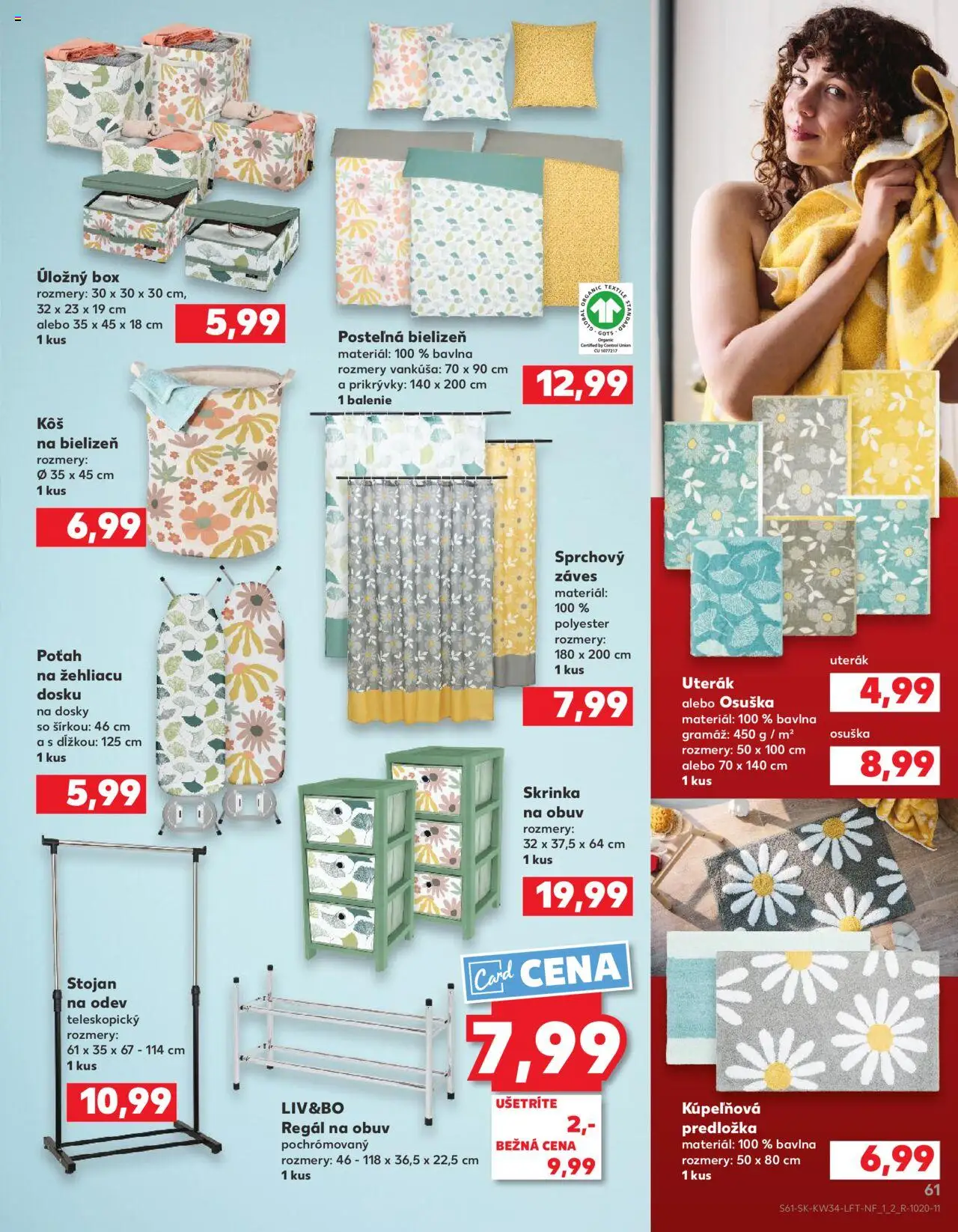 Kaufland Košice-OC Galéria │ platný od 21.08.2025 | Strana: 61 | Produkty: Regál, Kôš na bielizeň, Skrinka, Kôš