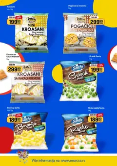 Aman katalog - pregled Aman kataloga - važi od 02.02.2026 | Strana: 20 | Proizvode: Ruska salata, Lisnato testo, Salata, Grašak