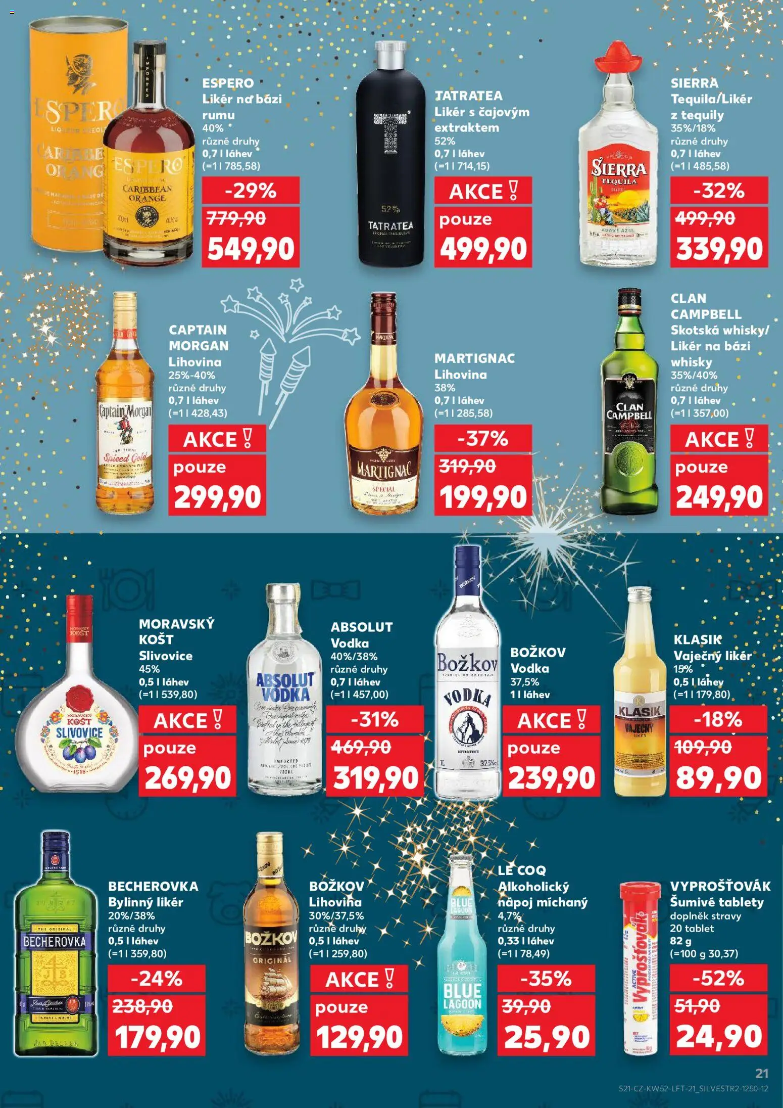 Kaufland leták - Chomutov od 27.12.2025 | Strana: 21 | Produkty: Vodka Božkov, Vodka, Tablet, Tequila