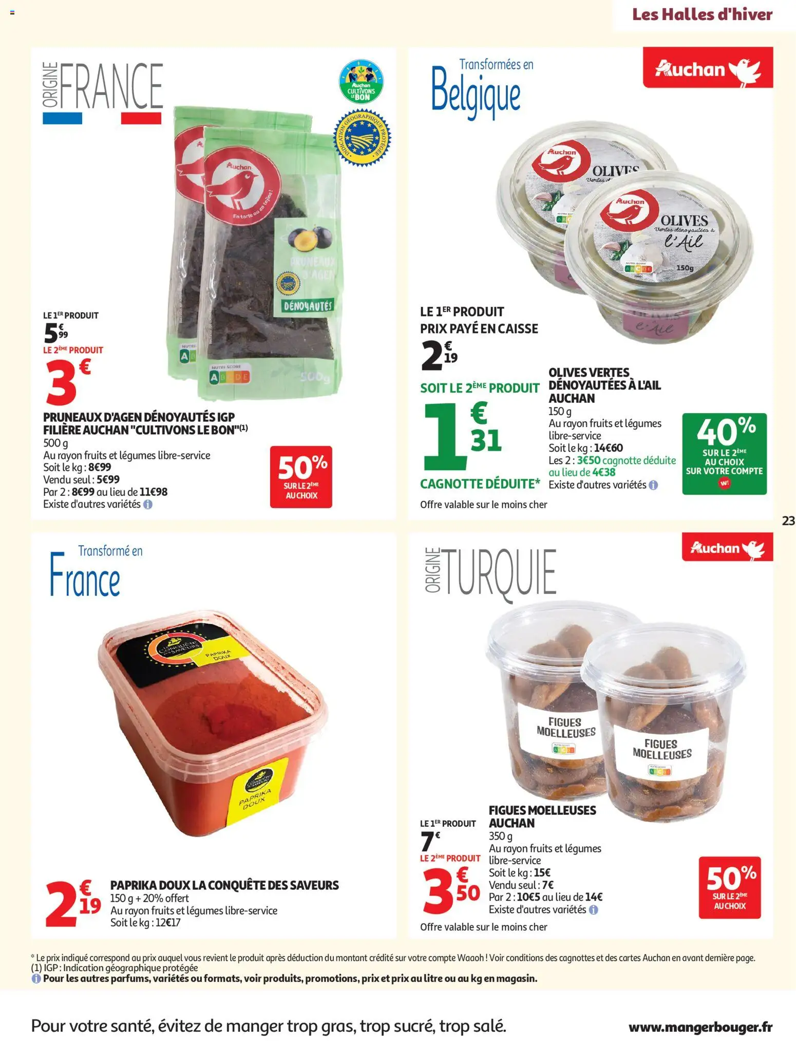 {H1} | Page: 23 | Produits: Paprika, Olives, Pruneaux