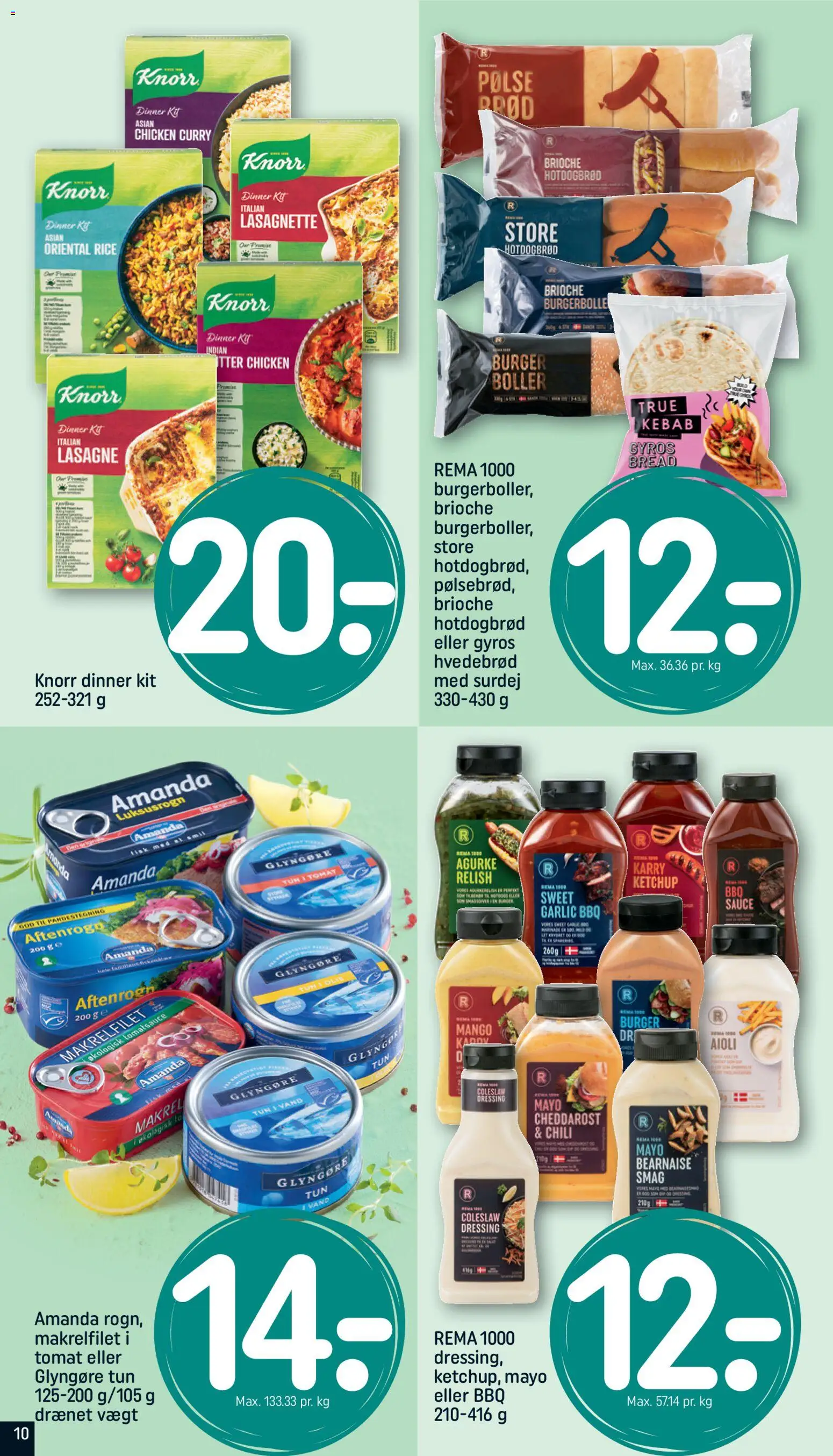 Rema 1000 tilbudsavis – gyldig fra 31.01.2026 | Side: 10 | Produkter: Karry, Dressing, Tun, Carpete